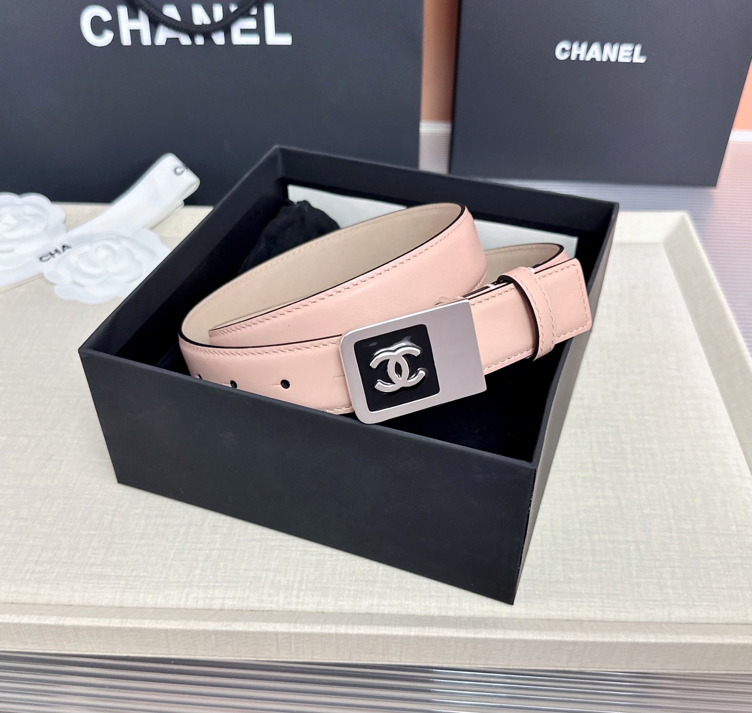💥💥💥CHANEL3.0cm香奈儿腰带，头层牛皮，长度：75.80.85.90.95.100.105.1
