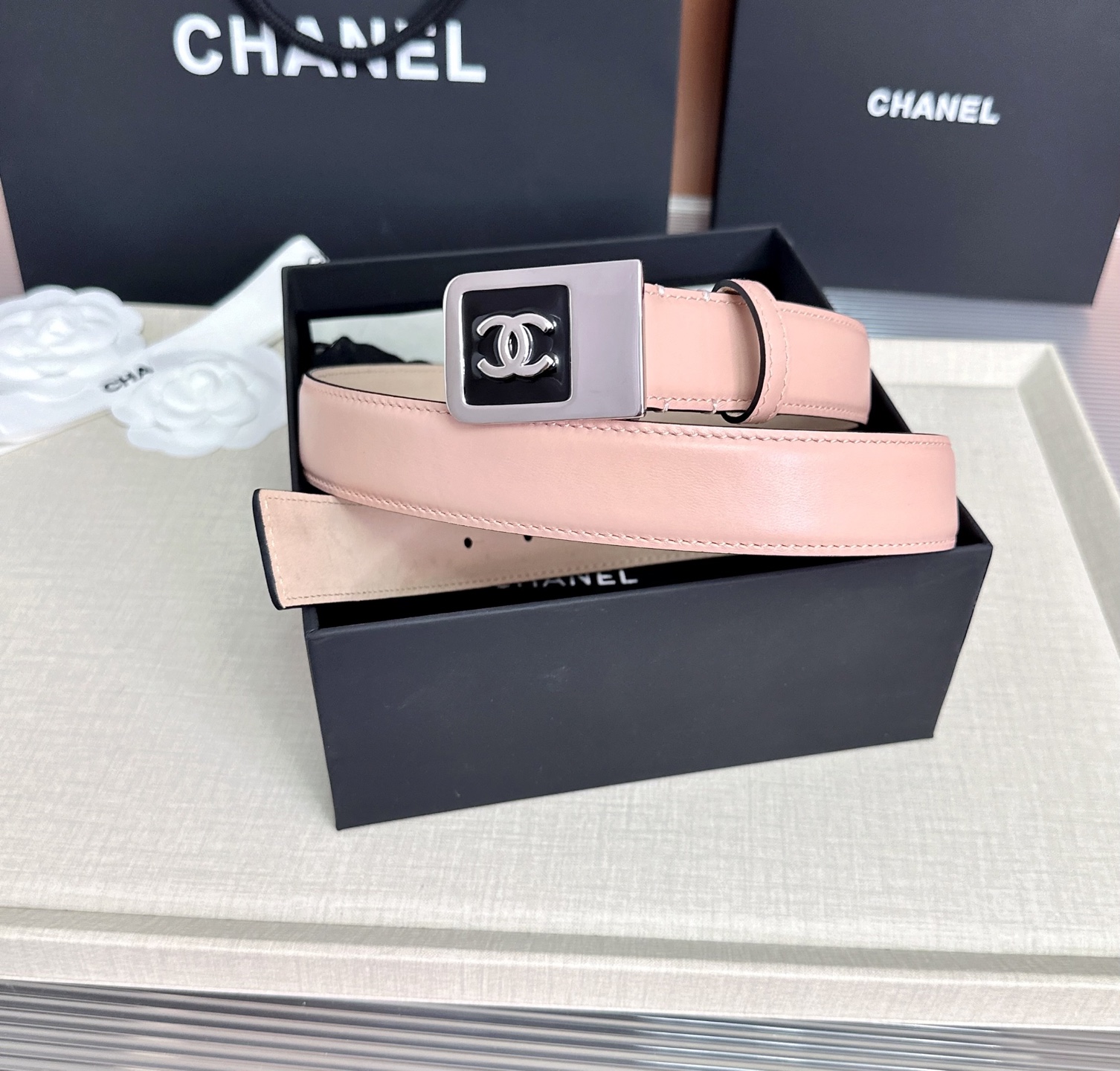 💥💥💥CHANEL3.0cm香奈儿腰带，头层牛皮，长度：75.80.85.90.95.100.105.1