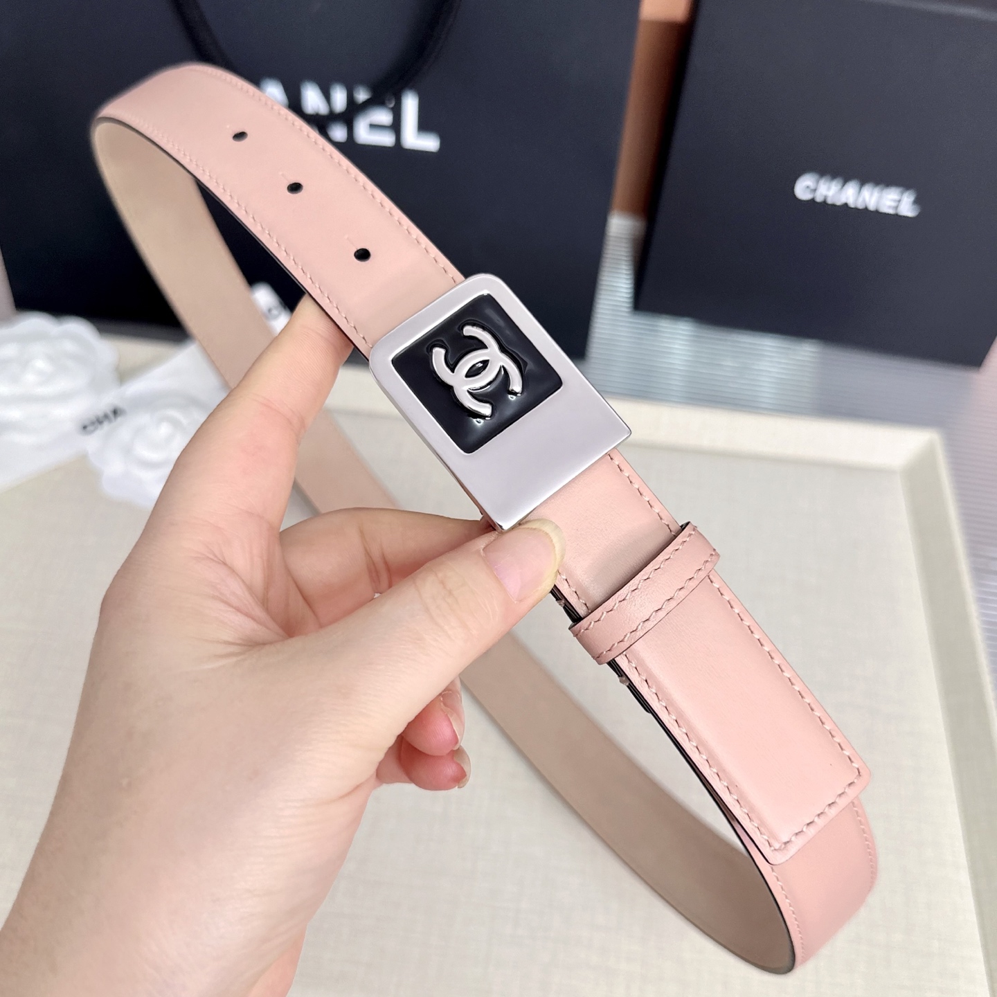 💥💥💥CHANEL3.0cm香奈儿腰带，头层牛皮，长度：75.80.85.90.95.100.105.1