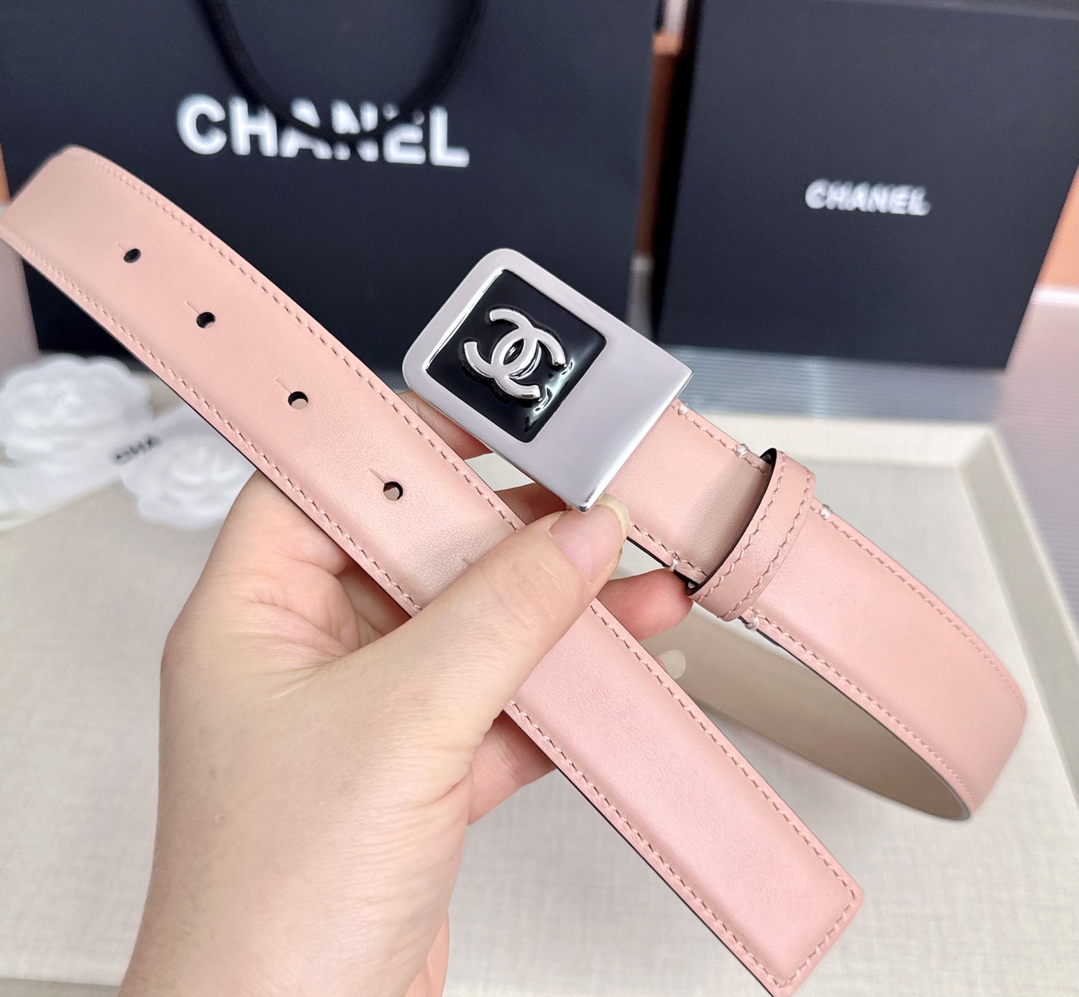 💥💥💥CHANEL3.0cm香奈儿腰带，头层牛皮，长度：75.80.85.90.95.100.105.1