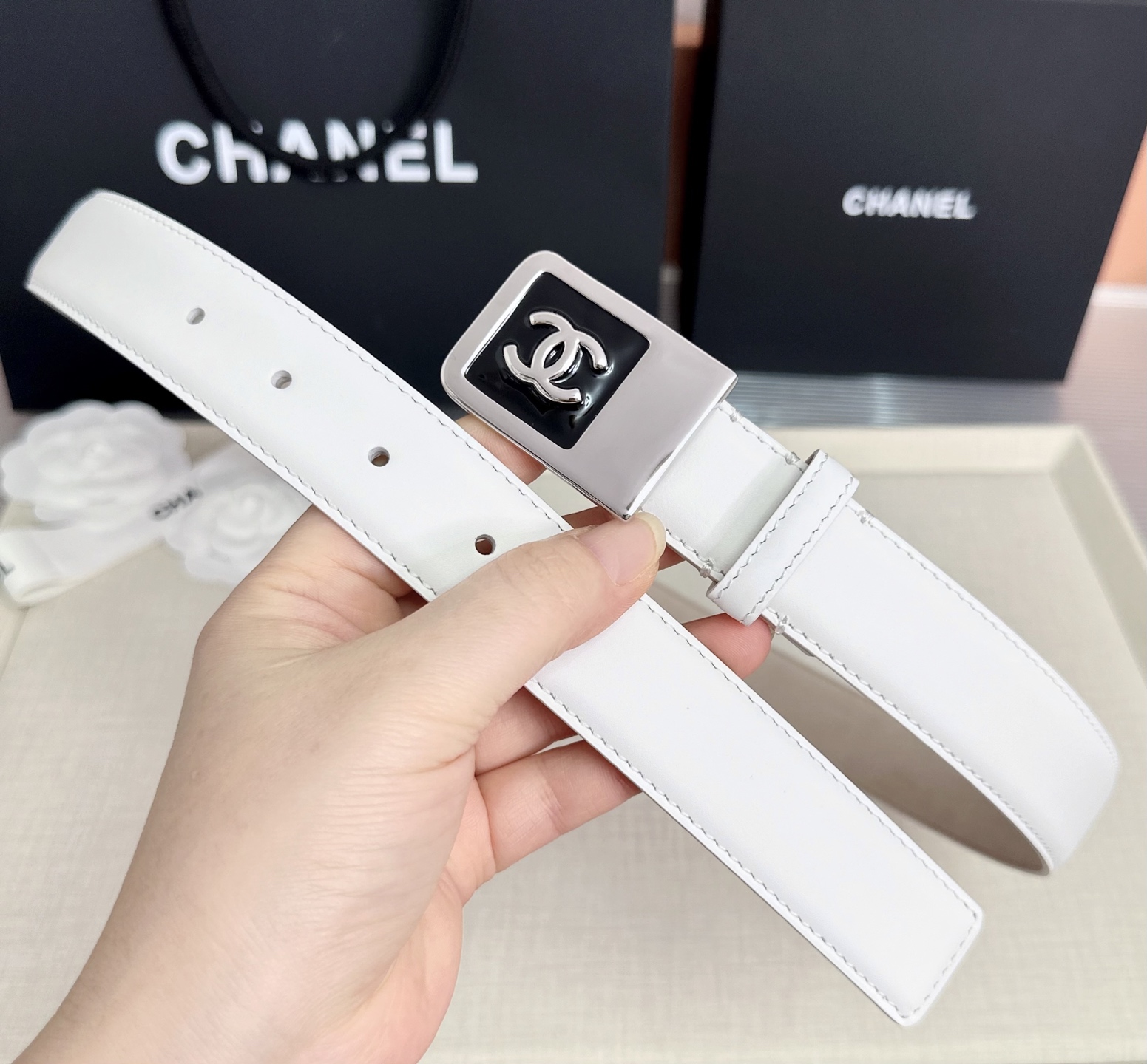 💥💥💥CHANEL3.0cm香奈儿腰带，头层牛皮，长度：75.80.85.90.95.100.105.1