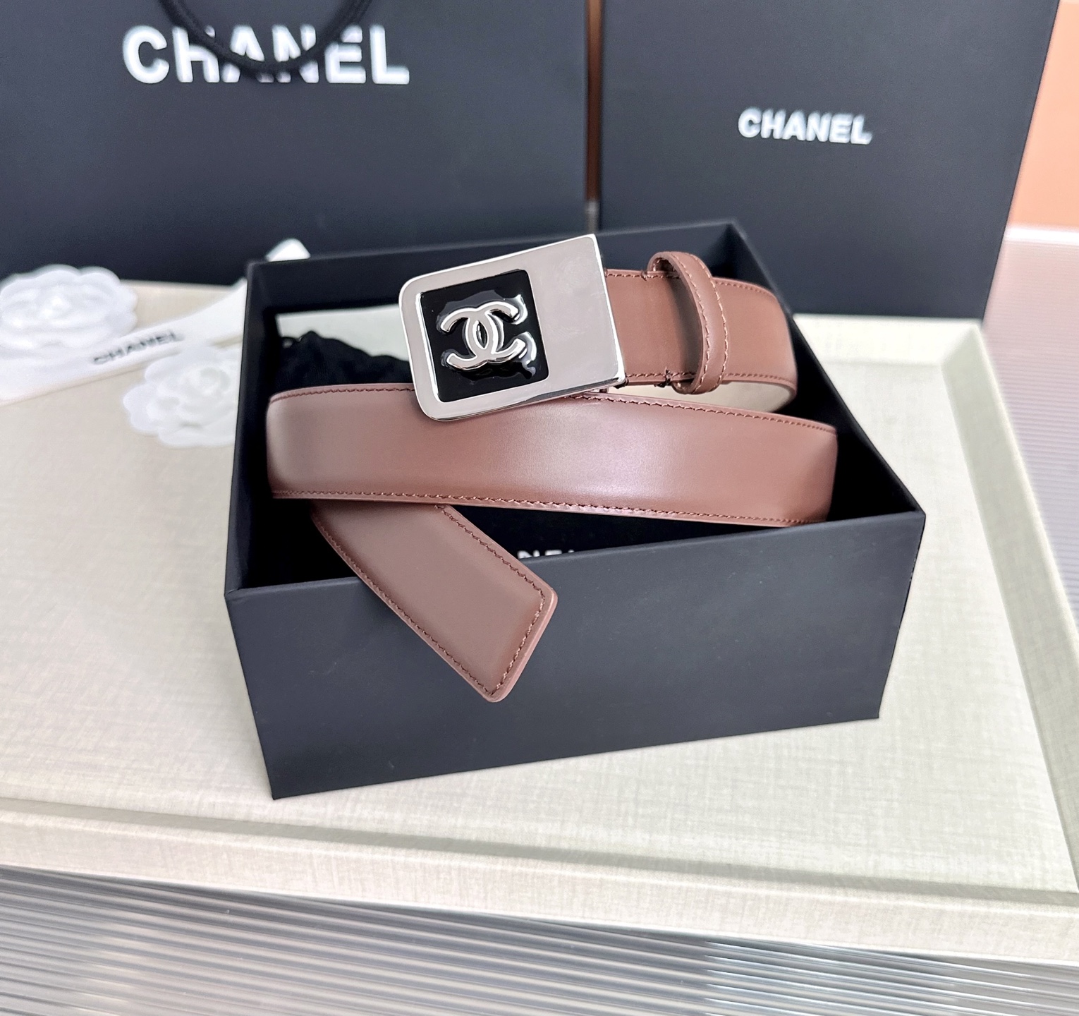 💥💥💥CHANEL3.0cm香奈儿腰带，头层牛皮，长度：75.80.85.90.95.100.105.1