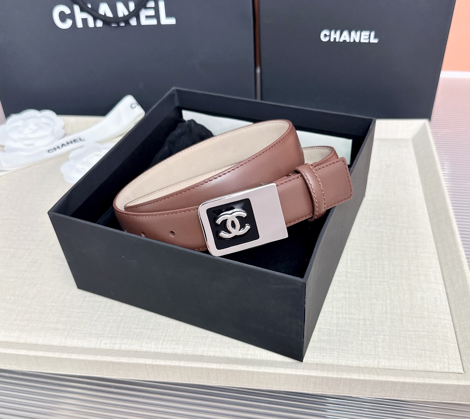 💥💥💥CHANEL3.0cm香奈儿腰带，头层牛皮，长度：75.80.85.90.95.100.105.1