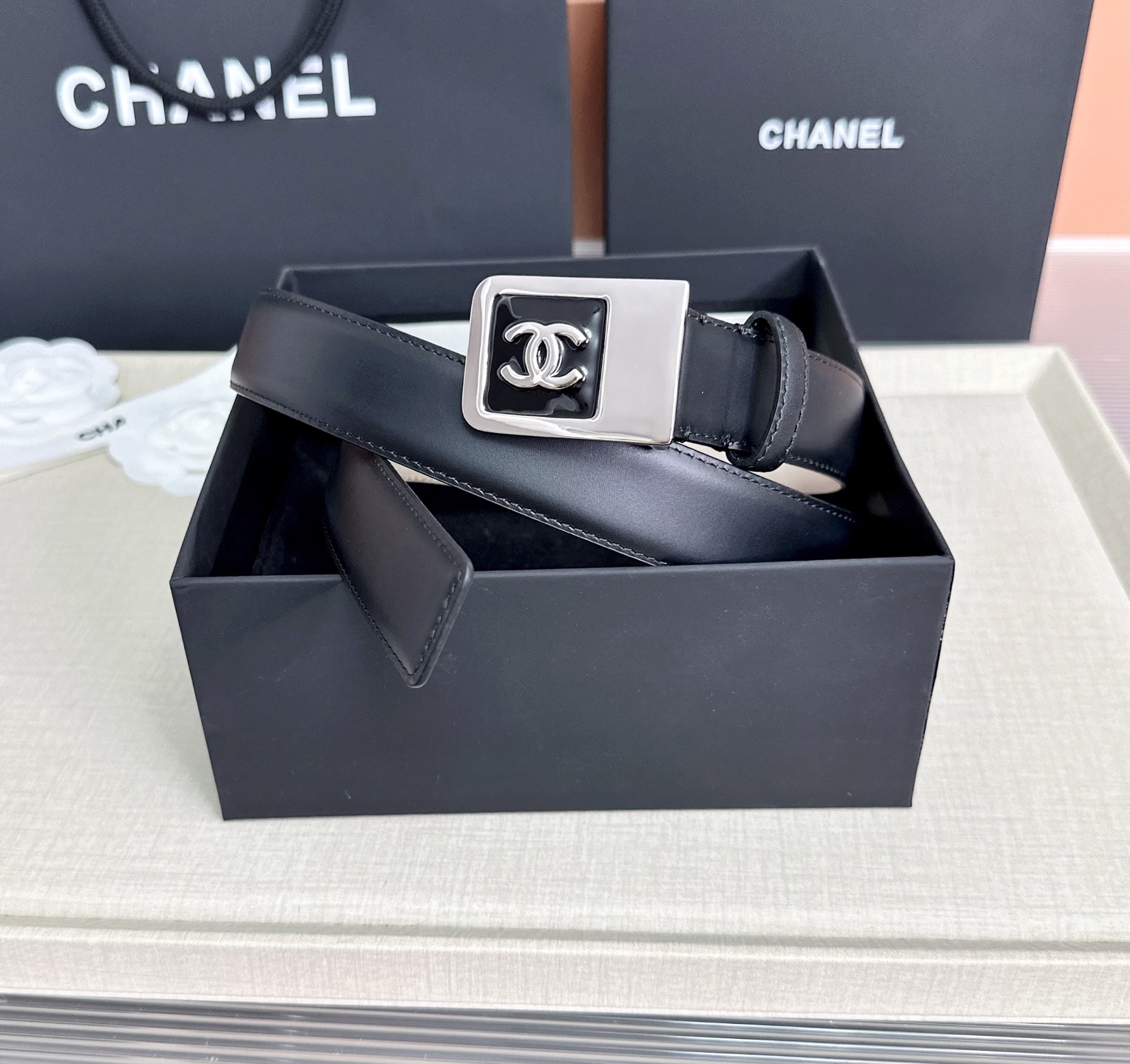 💥💥💥CHANEL3.0cm香奈儿腰带，头层牛皮，长度：75.80.85.90.95.100.105.1