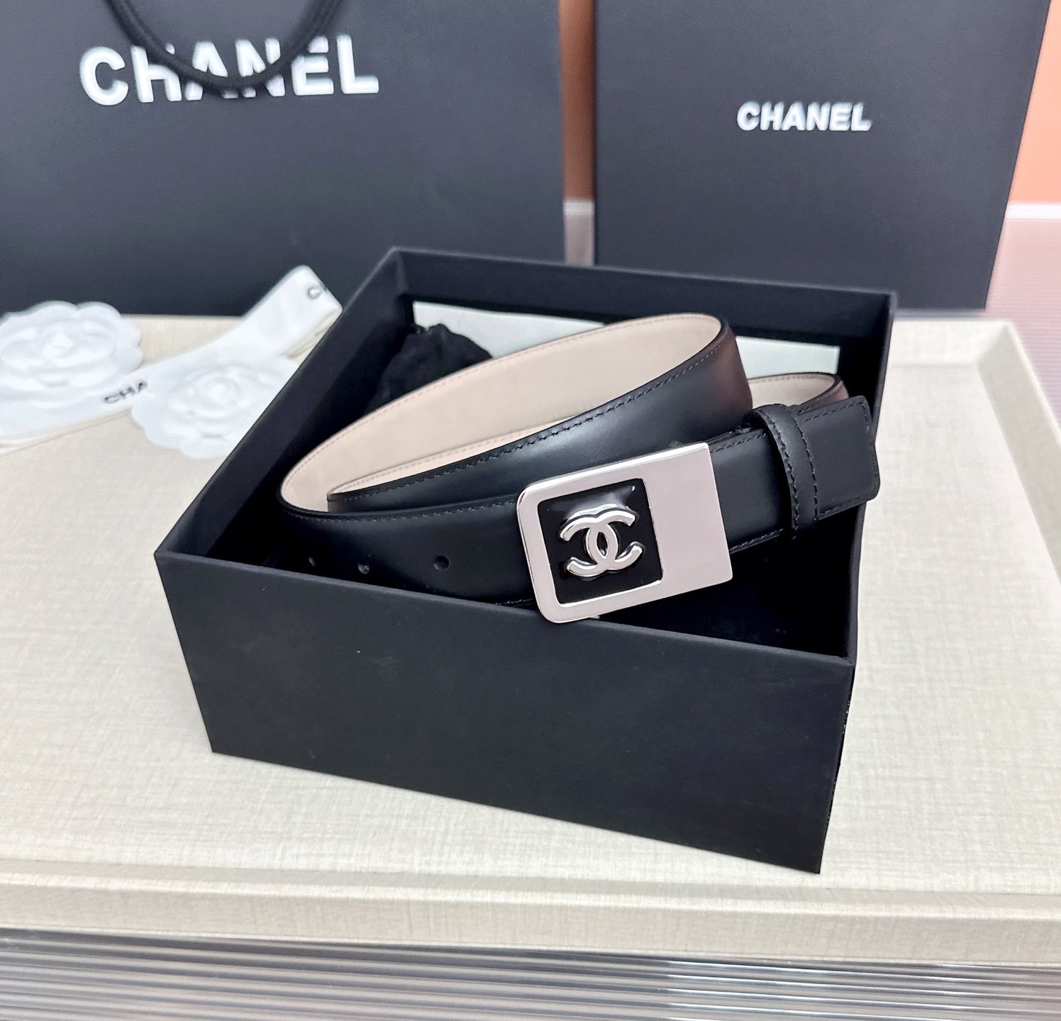 💥💥💥CHANEL3.0cm香奈儿腰带，头层牛皮，长度：75.80.85.90.95.100.105.1