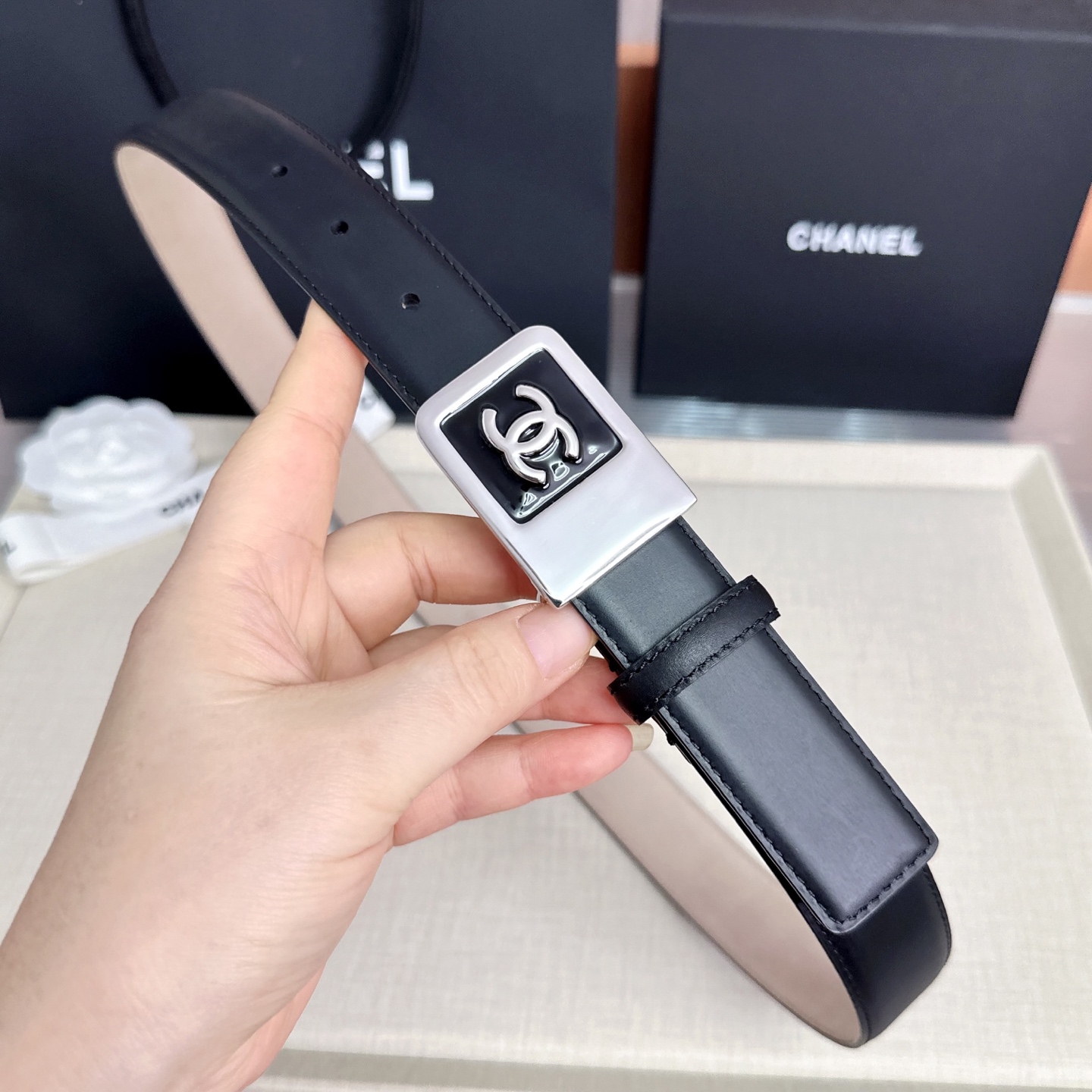 💥💥💥CHANEL3.0cm香奈儿腰带，头层牛皮，长度：75.80.85.90.95.100.105.1