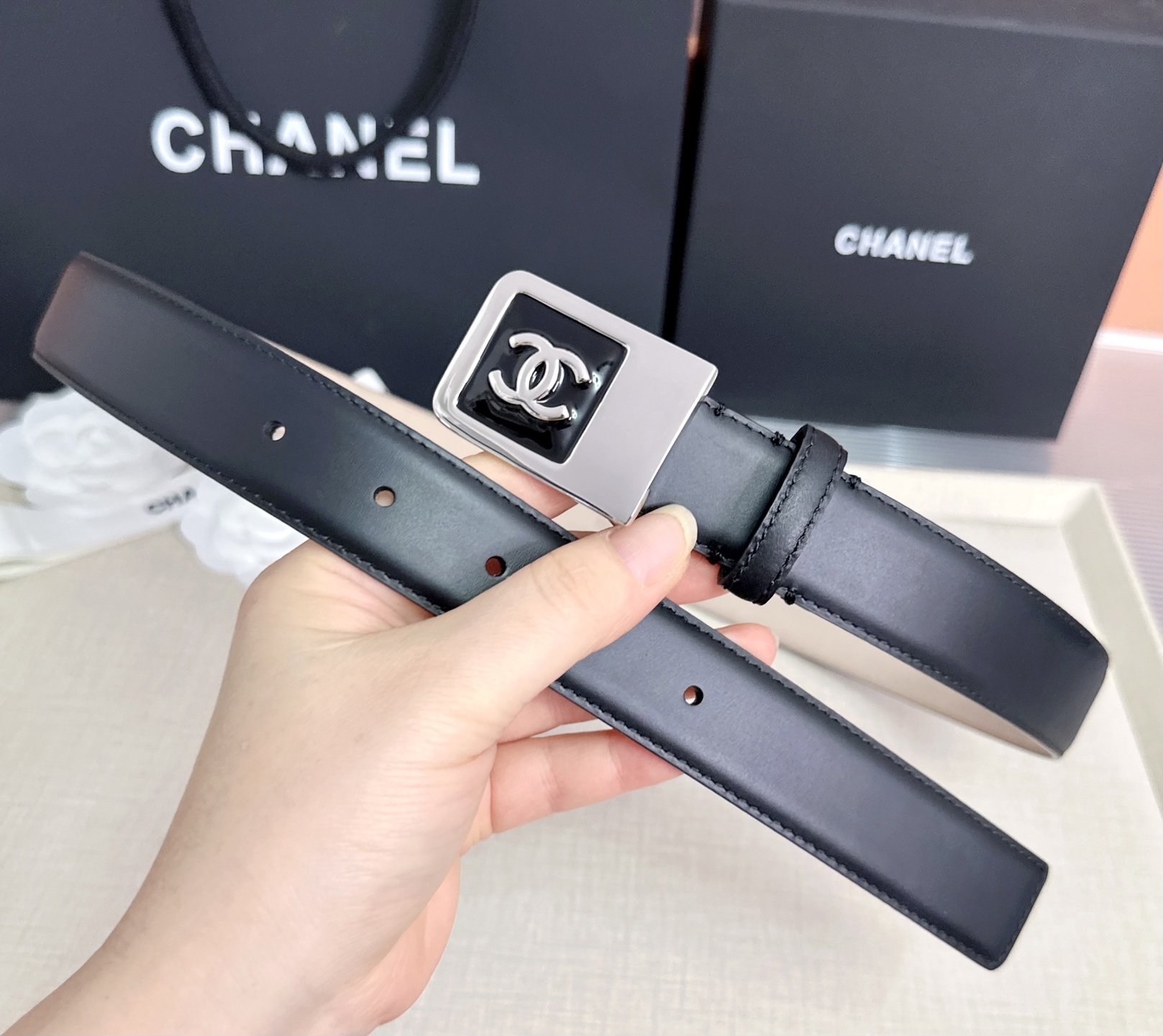 💥💥💥CHANEL3.0cm香奈儿腰带，头层牛皮，长度：75.80.85.90.95.100.105.1