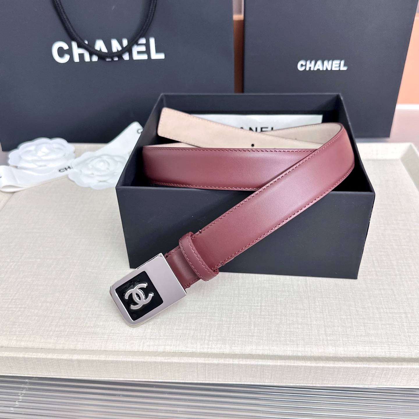 💥💥💥CHANEL3.0cm香奈儿腰带，头层牛皮，长度：75.80.85.90.95.100.105.1