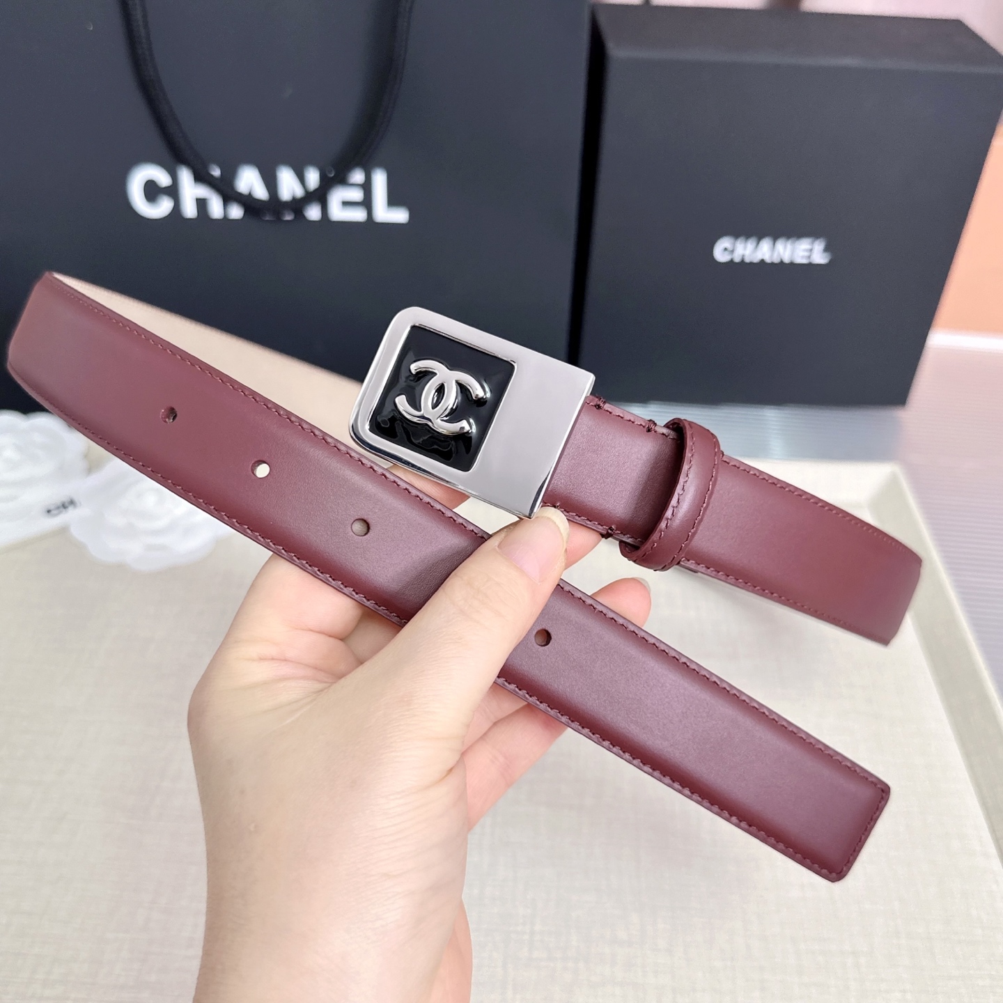 💥💥💥CHANEL3.0cm香奈儿腰带，头层牛皮，长度：75.80.85.90.95.100.105.1