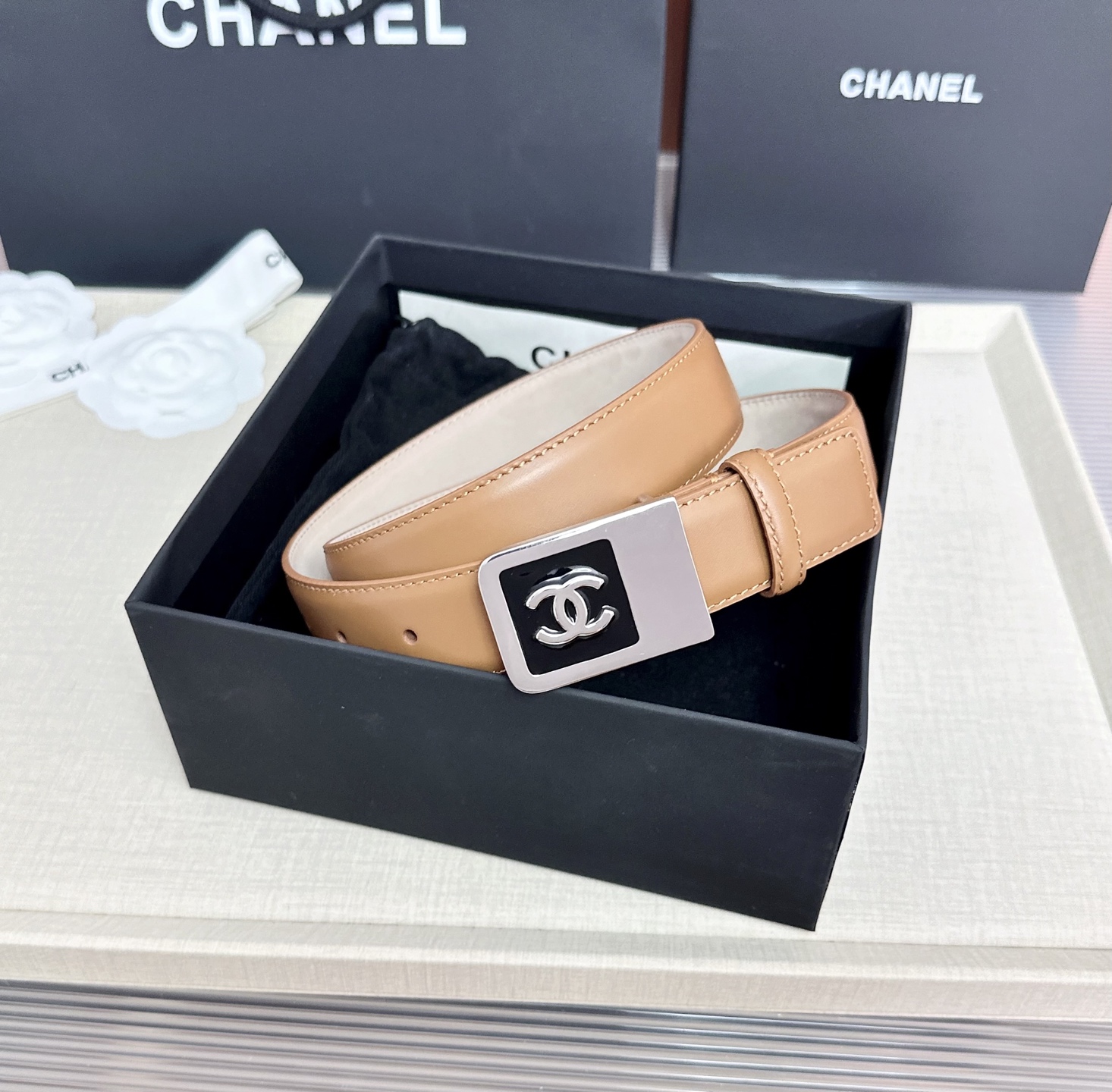 💥💥💥CHANEL3.0cm香奈儿腰带，头层牛皮，长度：75.80.85.90.95.100.105.1