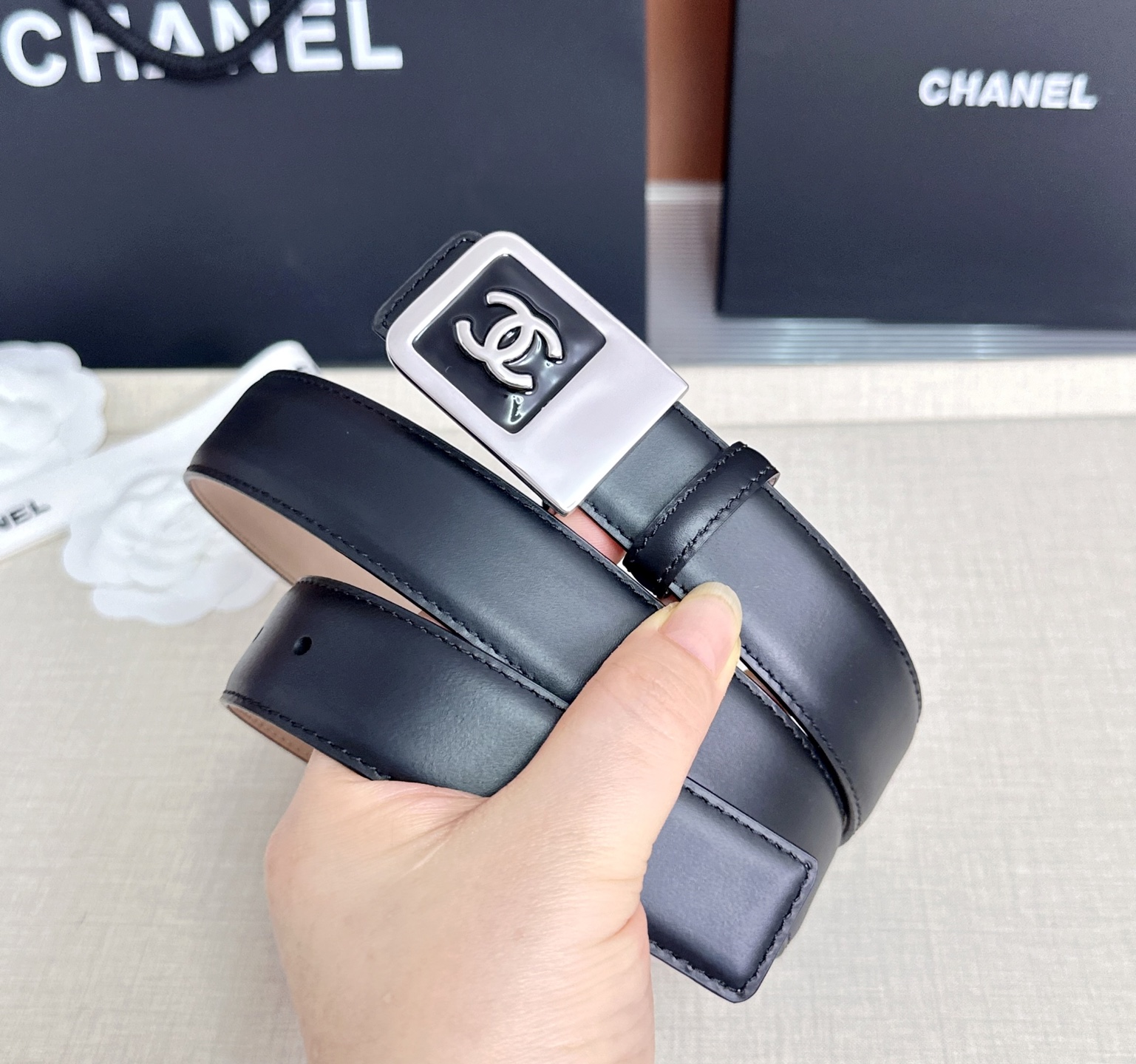 💥💥💥CHANEL3.0cm香奈儿腰带，头层牛皮，长度：75.80.85.90.95.100.105.1
