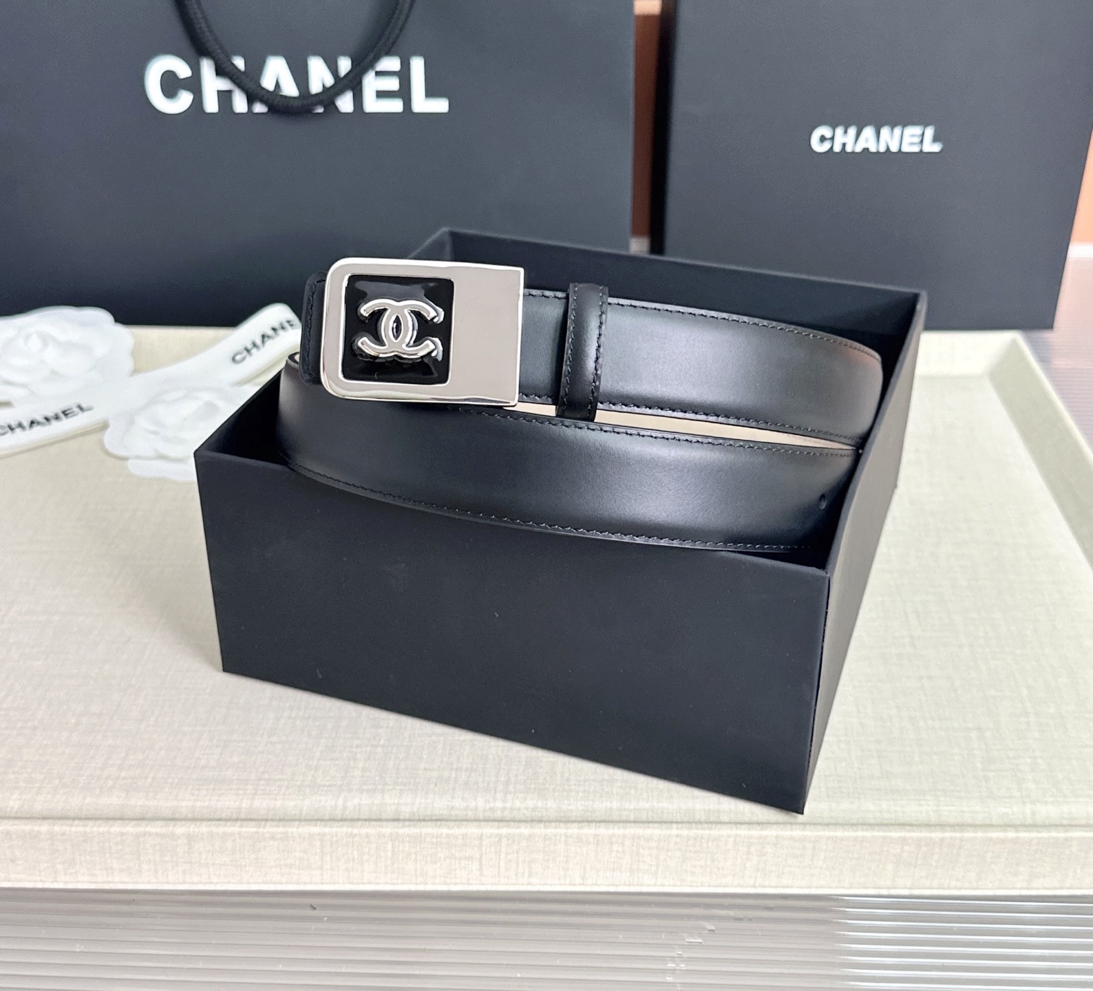 💥💥💥CHANEL3.0cm香奈儿腰带，头层牛皮，长度：75.80.85.90.95.100.105.1