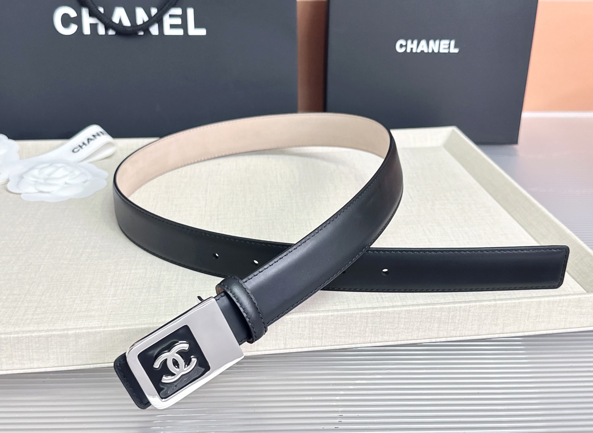 💥💥💥CHANEL3.0cm香奈儿腰带，头层牛皮，长度：75.80.85.90.95.100.105.1