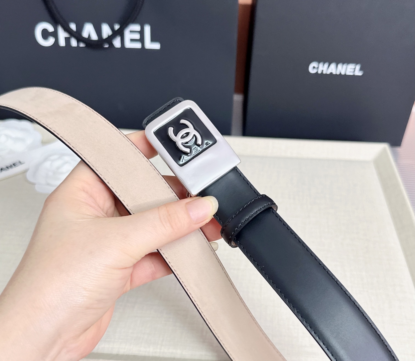 💥💥💥CHANEL3.0cm香奈儿腰带，头层牛皮，长度：75.80.85.90.95.100.105.1