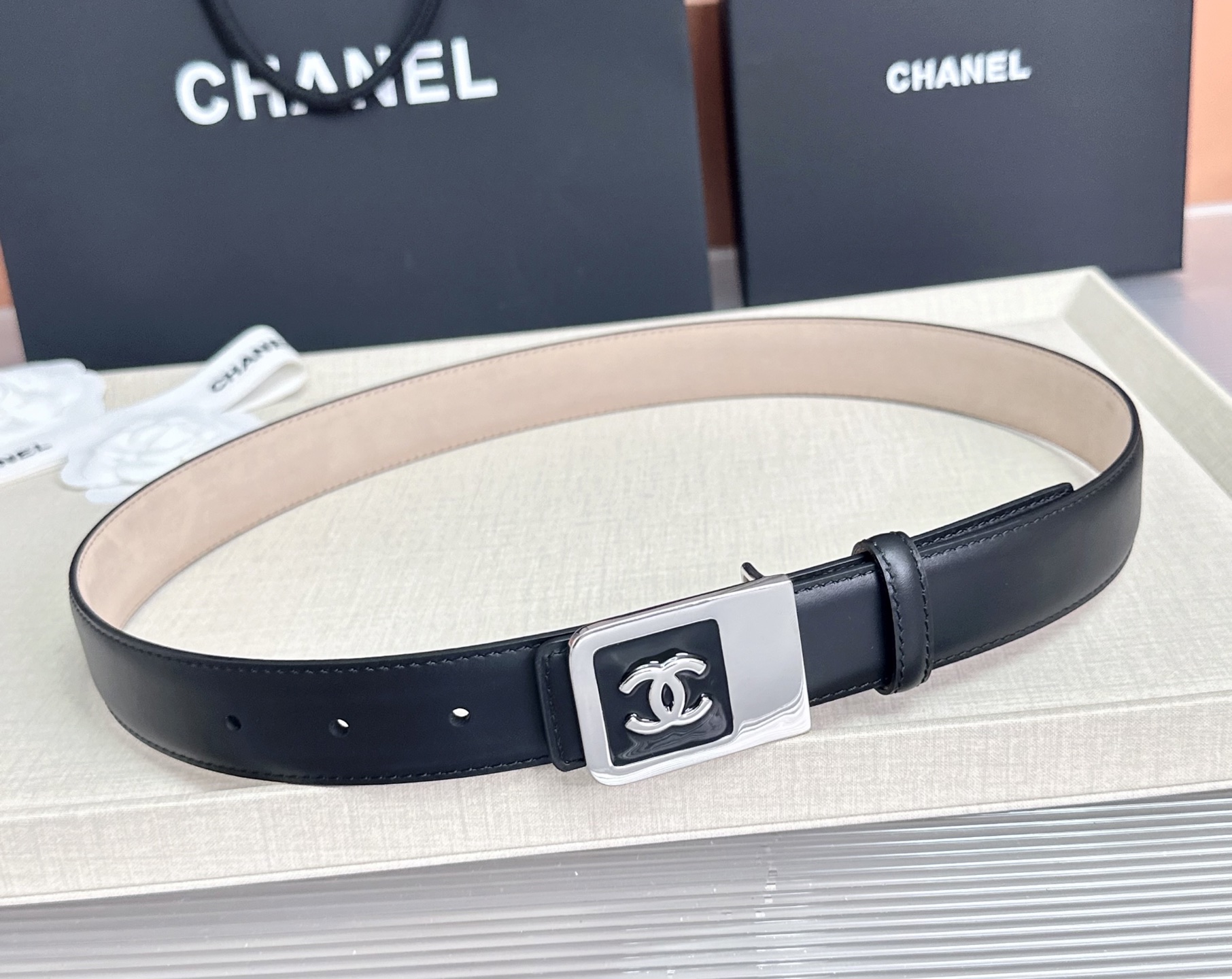 💥💥💥CHANEL3.0cm香奈儿腰带，头层牛皮，长度：75.80.85.90.95.100.105.1
