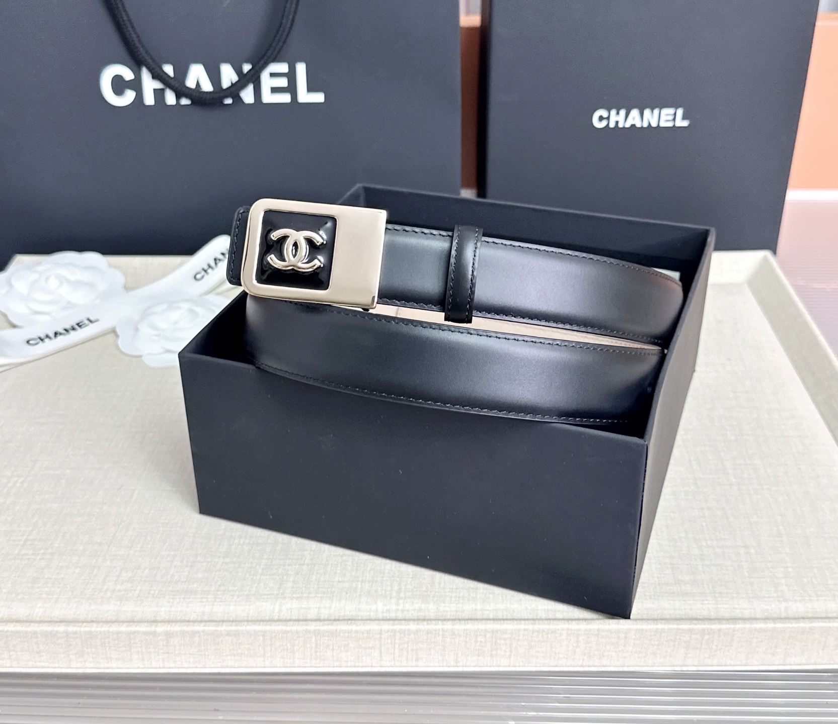 💥💥💥CHANEL3.0cm香奈儿腰带，头层牛皮，长度：75.80.85.90.95.100.105.1