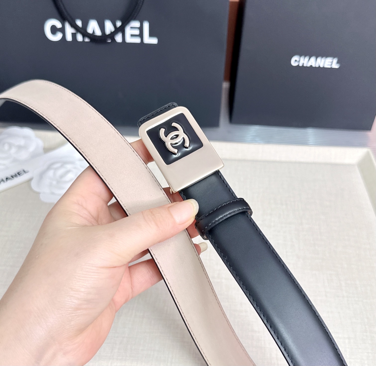 💥💥💥CHANEL3.0cm香奈儿腰带，头层牛皮，长度：75.80.85.90.95.100.105.1