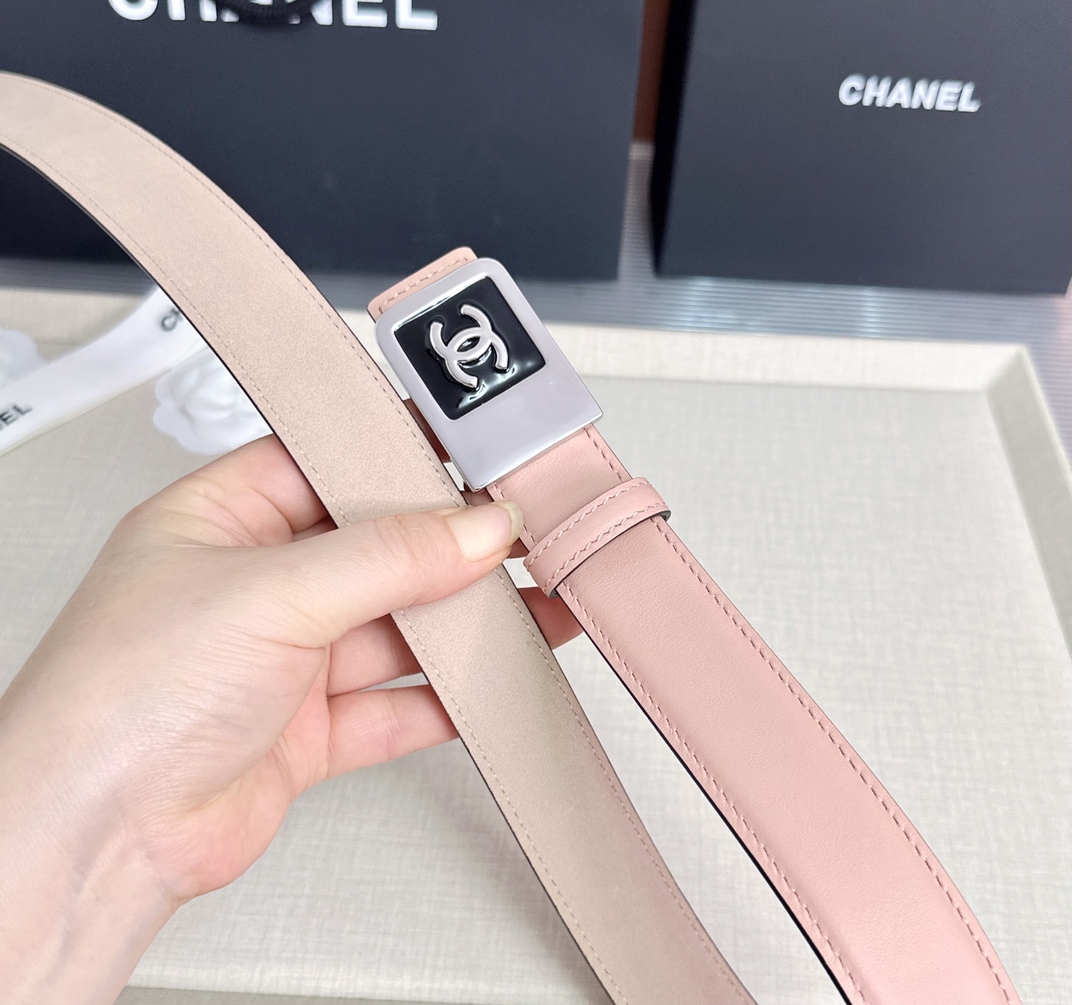 💥💥💥CHANEL3.0cm香奈儿腰带，头层牛皮，长度：75.80.85.90.95.100.105.1