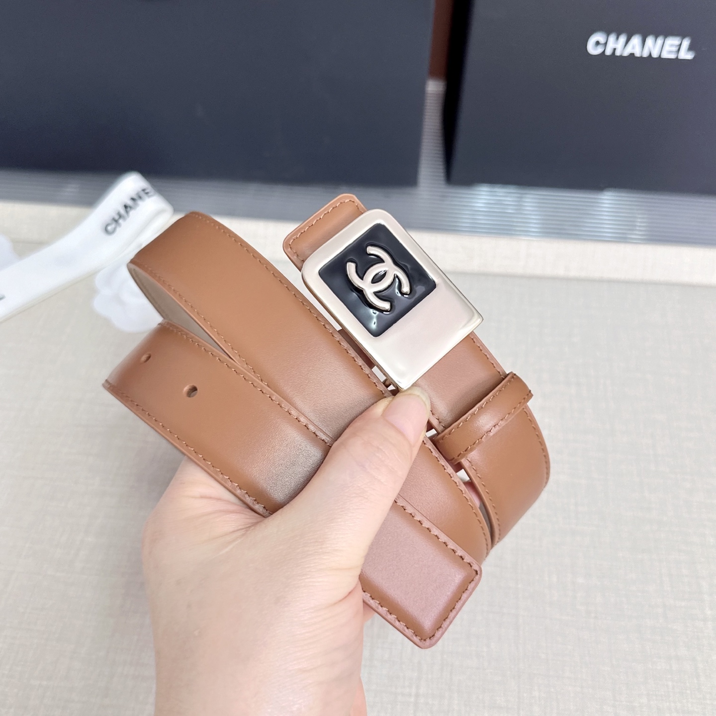 💥💥💥CHANEL3.0cm香奈儿腰带，头层牛皮，长度：75.80.85.90.95.100.105.1