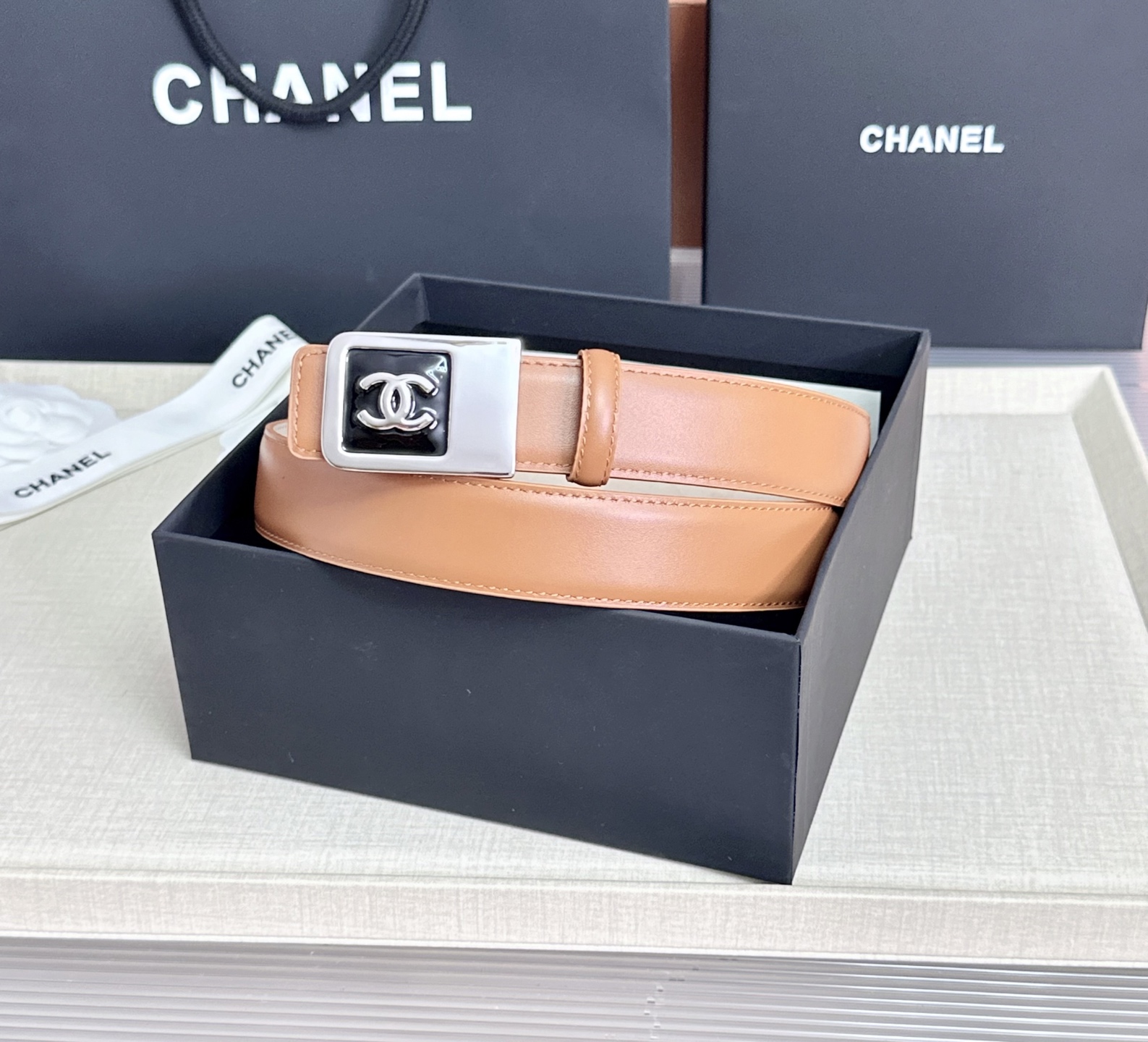 💥💥💥CHANEL3.0cm香奈儿腰带，头层牛皮，长度：75.80.85.90.95.100.105.1