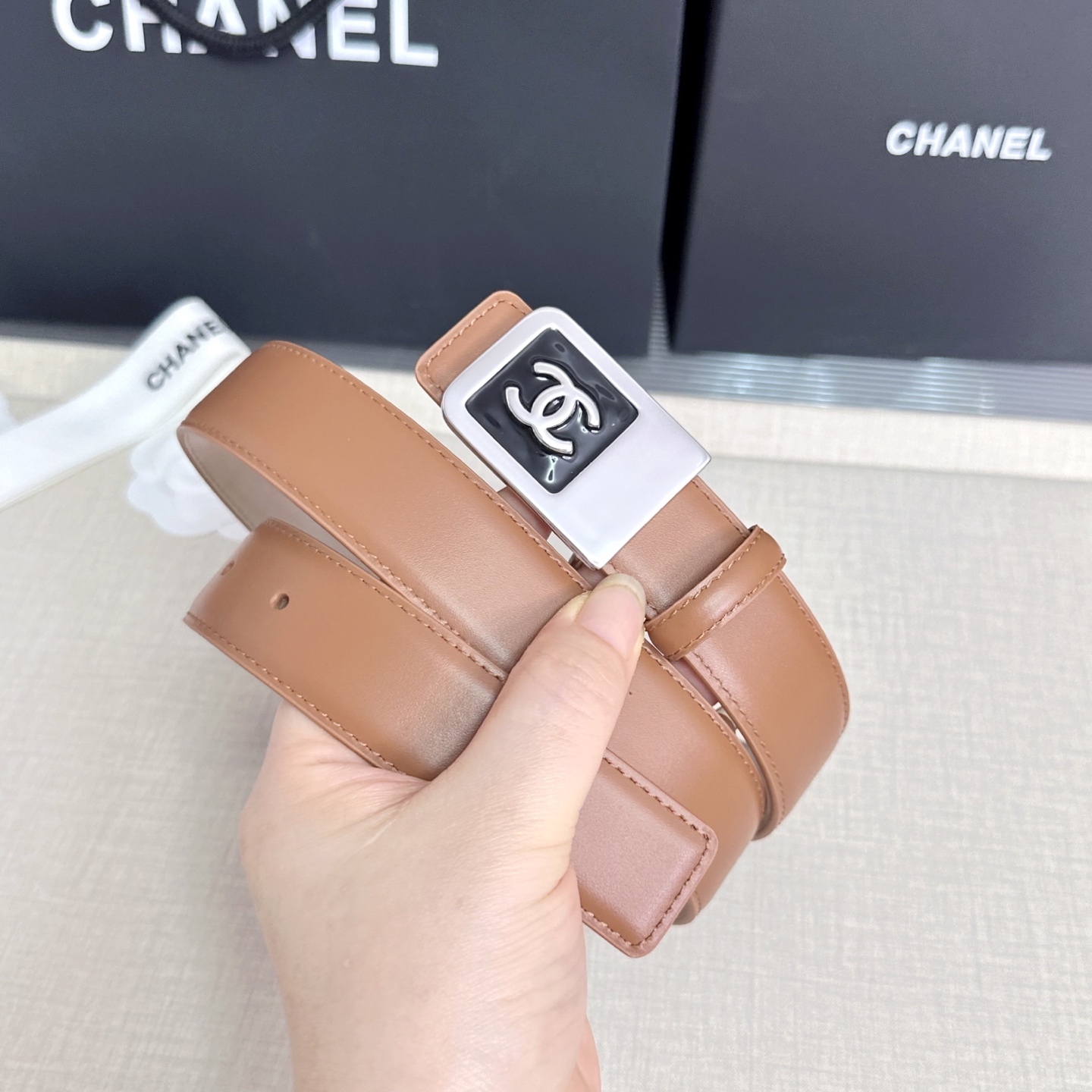 💥💥💥CHANEL3.0cm香奈儿腰带，头层牛皮，长度：75.80.85.90.95.100.105.1