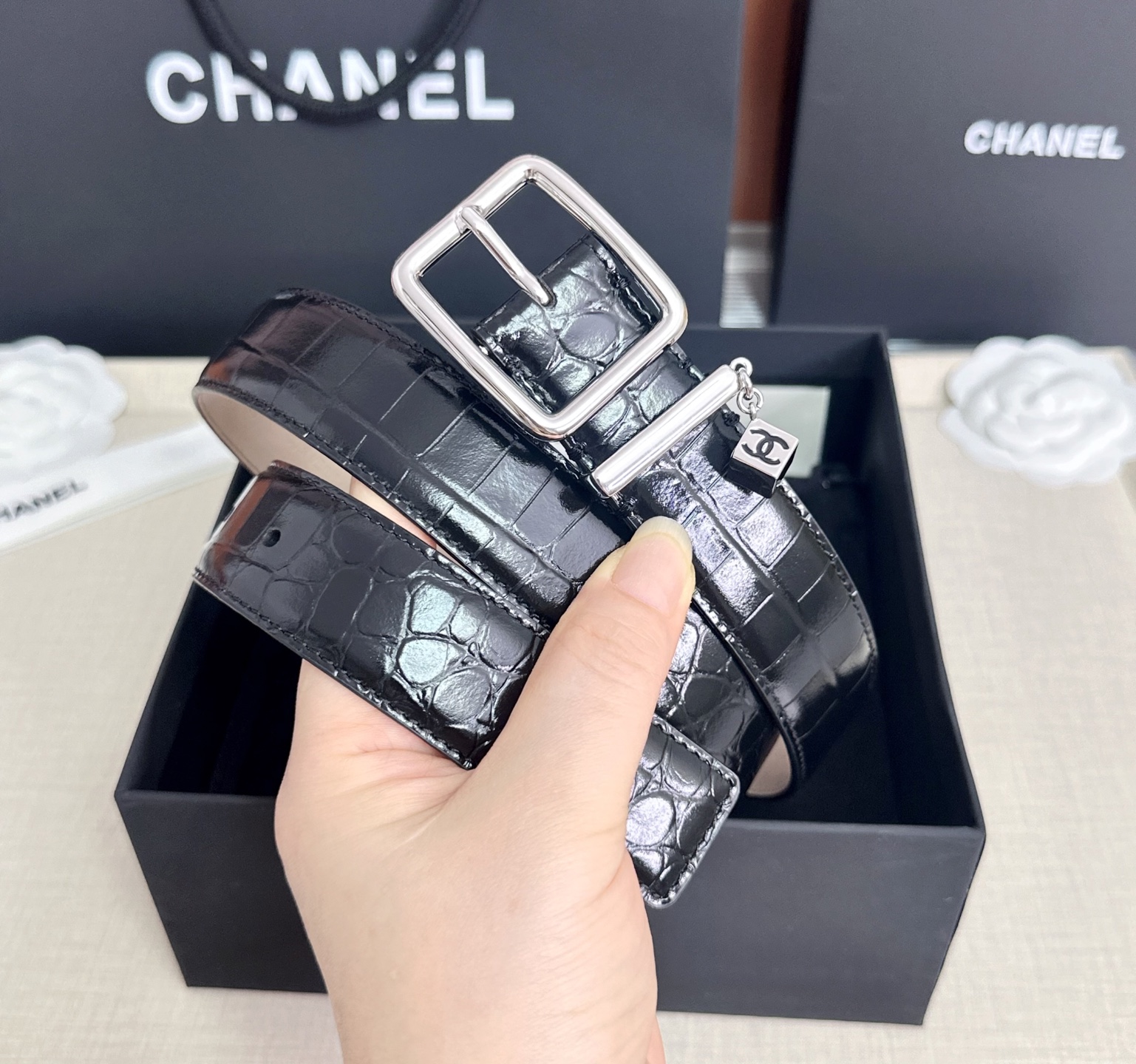 💥💥💥CHANEL3.0cm香奈儿腰带，头层牛皮，长度：75.80.85.90.95.100.105.110欧，