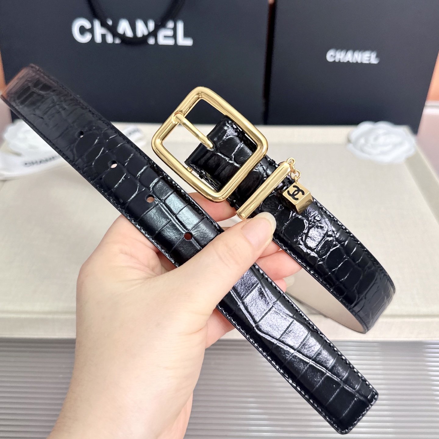 💥💥💥CHANEL3.0cm香奈儿腰带，头层牛皮，长度：75.80.85.90.95.100.105.110欧，