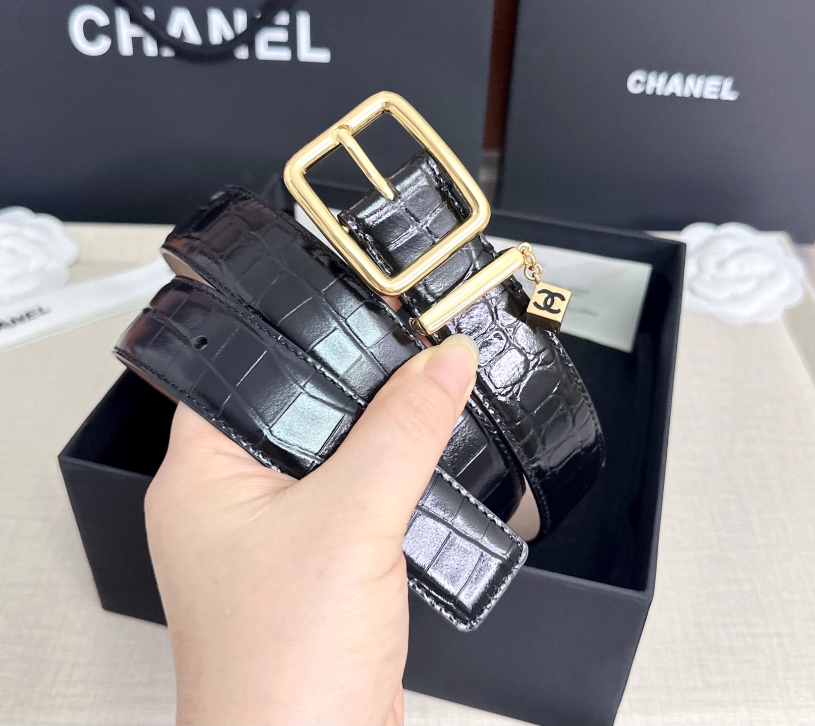 💥💥💥CHANEL3.0cm香奈儿腰带，头层牛皮，长度：75.80.85.90.95.100.105.110欧，