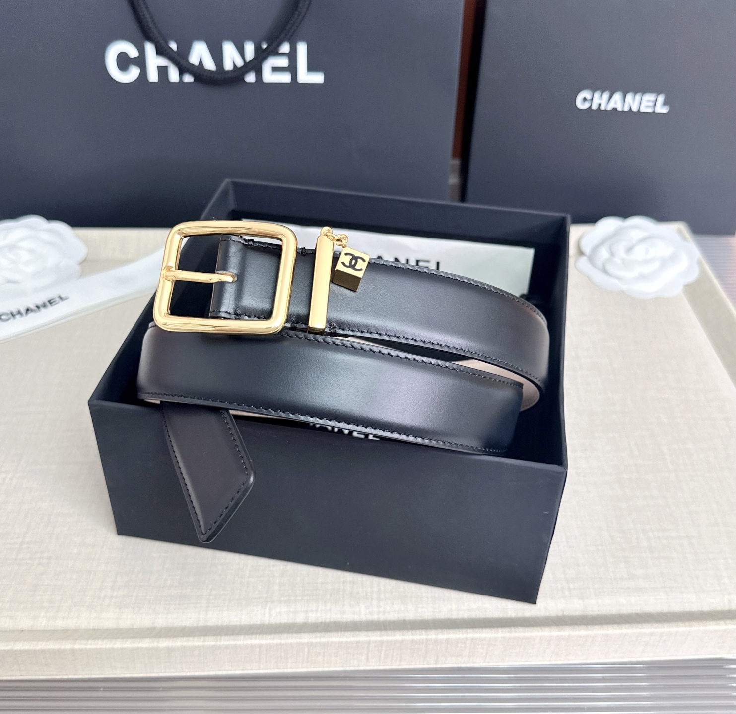 💥💥💥CHANEL3.0cm香奈儿腰带，头层牛皮，长度：75.80.85.90.95.100.105.110欧，
