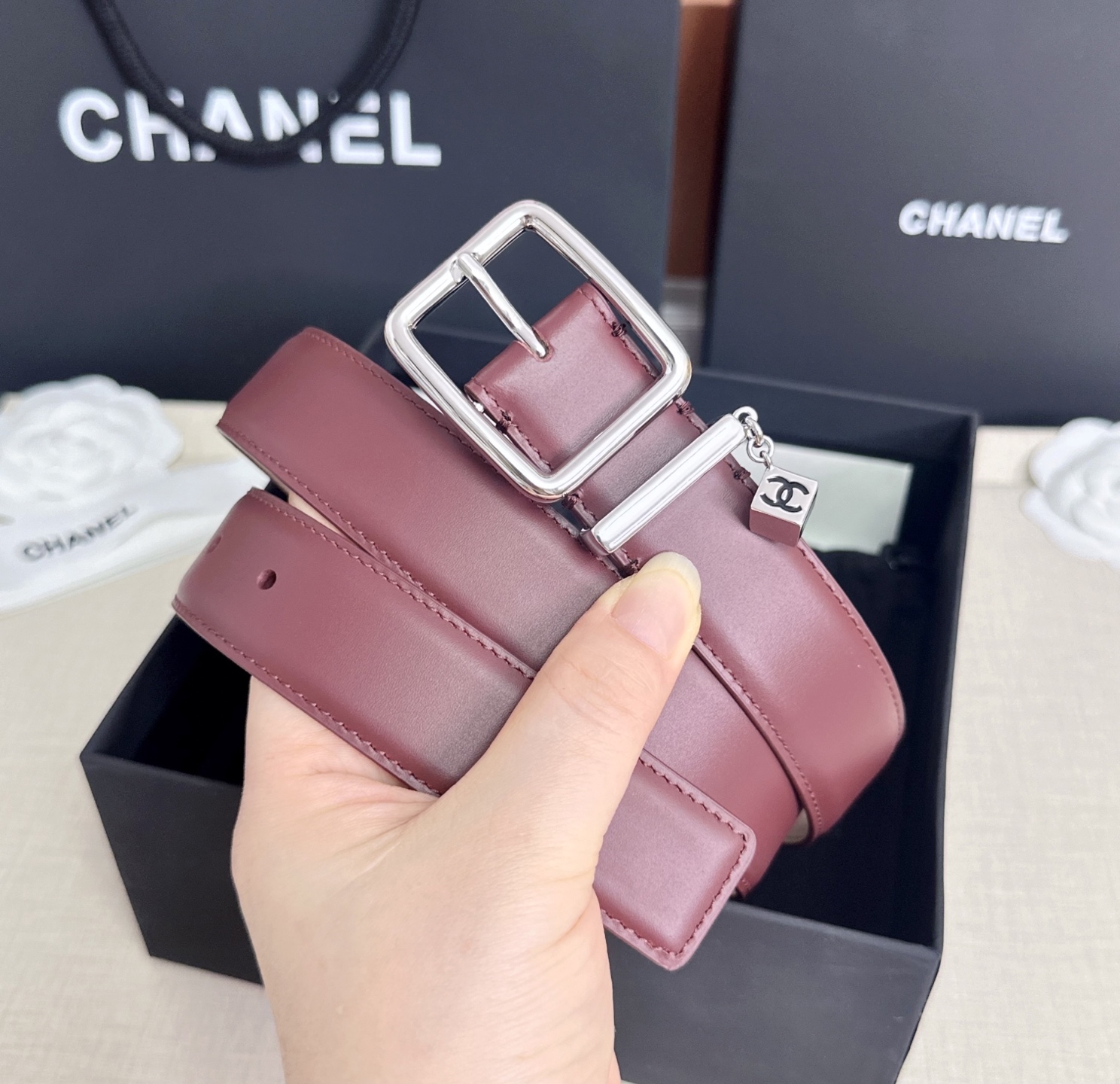 💥💥💥CHANEL3.0cm香奈儿腰带，头层牛皮，长度：75.80.85.90.95.100.105.110欧，