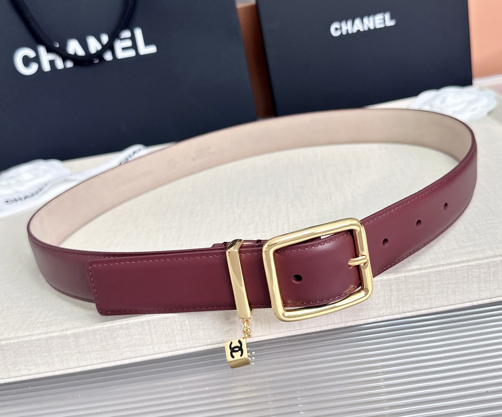 💥💥💥CHANEL3.0cm香奈儿腰带，头层牛皮，长度：75.80.85.90.95.100.105.110欧，
