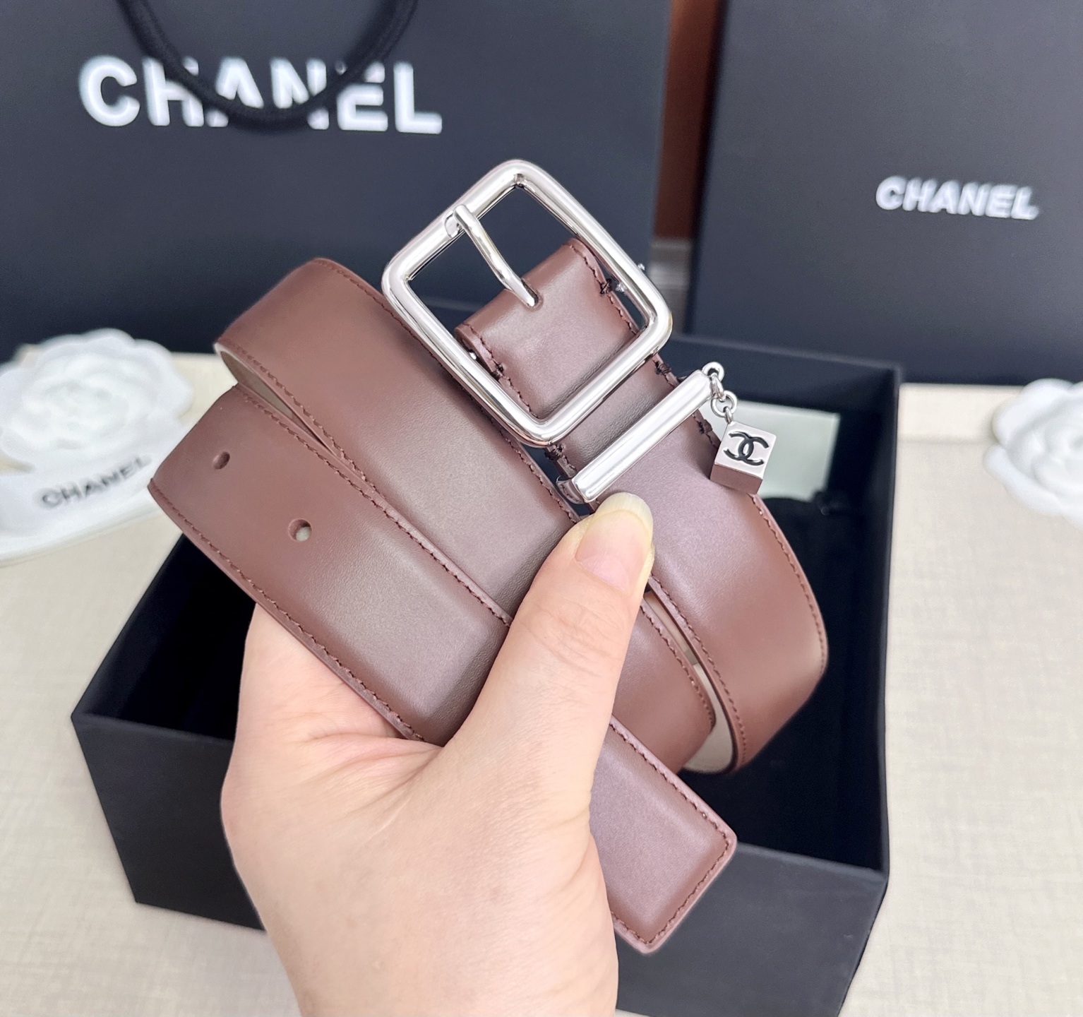 💥💥💥CHANEL3.0cm香奈儿腰带，头层牛皮，长度：75.80.85.90.95.100.105.110欧，