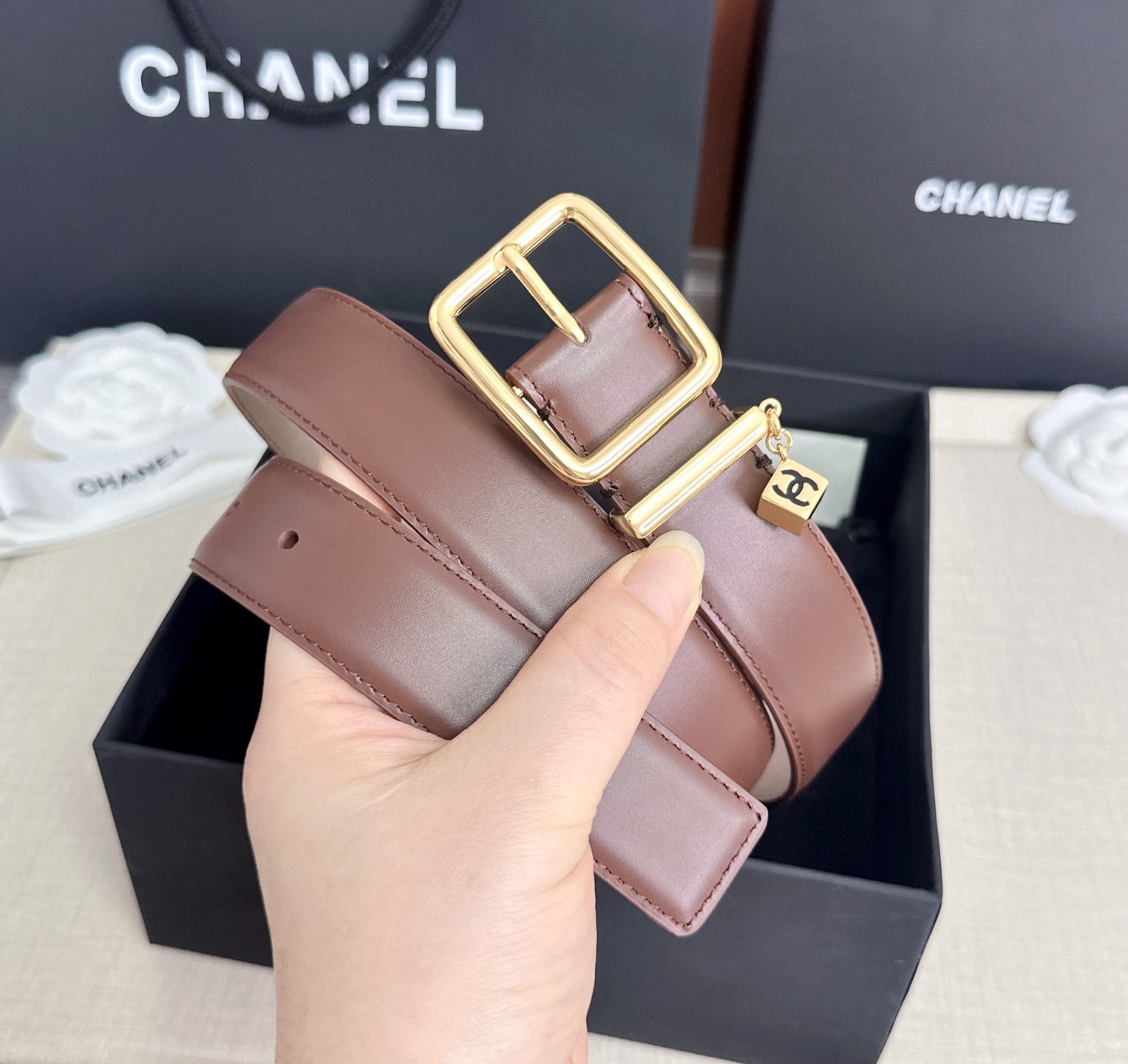 💥💥💥CHANEL3.0cm香奈儿腰带，头层牛皮，长度：75.80.85.90.95.100.105.110欧，