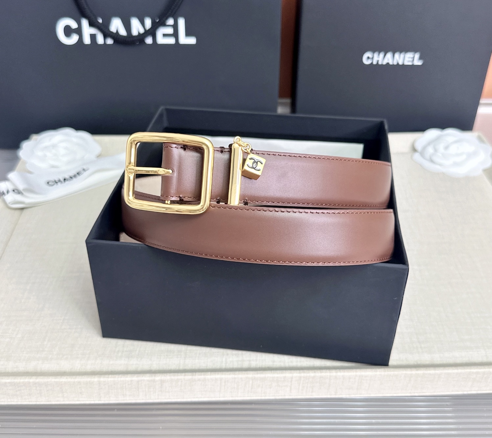 💥💥💥CHANEL3.0cm香奈儿腰带，头层牛皮，长度：75.80.85.90.95.100.105.110欧，