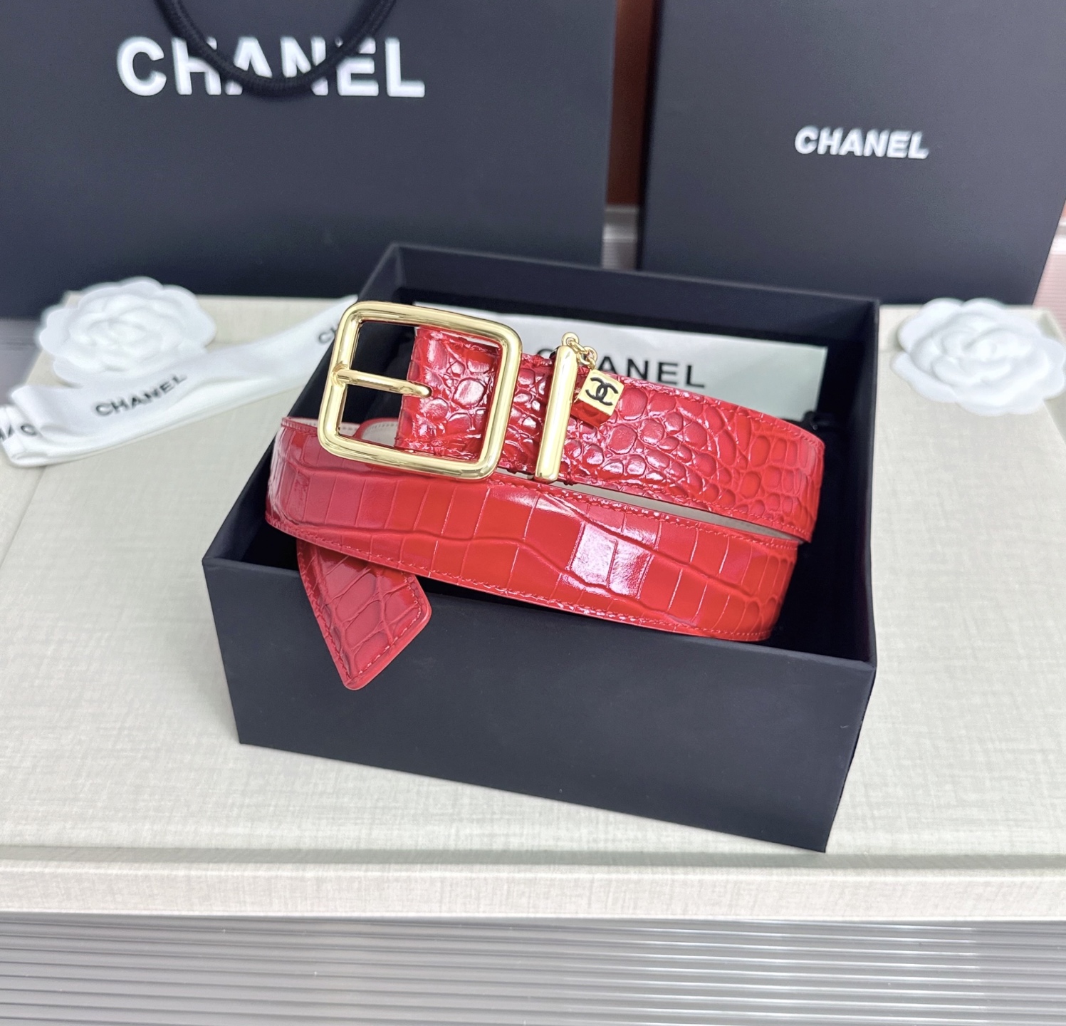 💥💥💥CHANEL3.0cm香奈儿腰带，头层牛皮，长度：75.80.85.90.95.100.105.110欧，