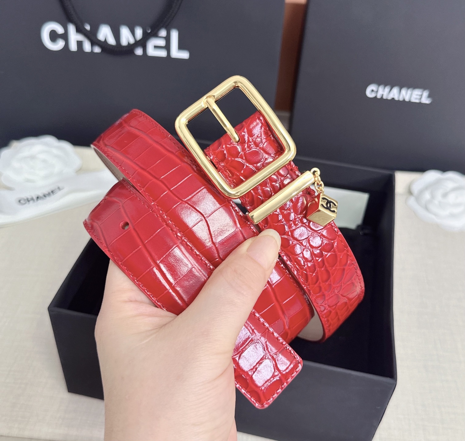 💥💥💥CHANEL3.0cm香奈儿腰带，头层牛皮，长度：75.80.85.90.95.100.105.110欧，