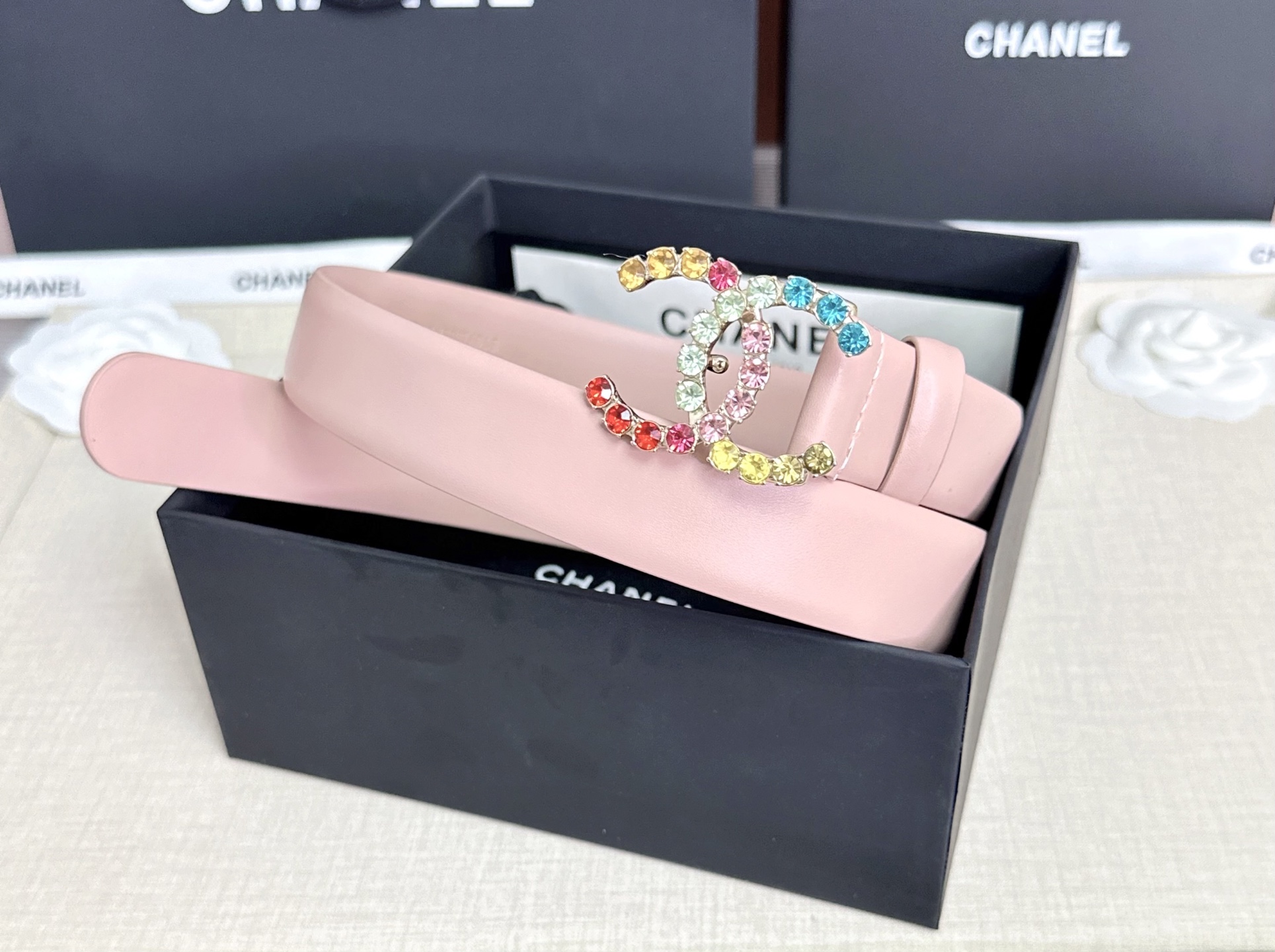 💥💥💥CHANEL3.0cm香奈儿腰带，头层牛皮，长度：75.80.85.90.95.100.105.欧