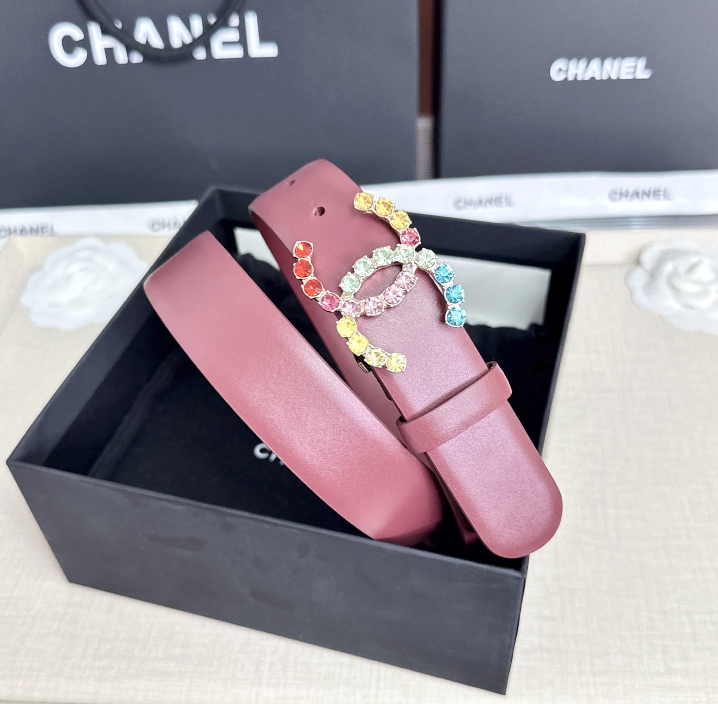 💥💥💥CHANEL3.0cm香奈儿腰带，头层牛皮，长度：75.80.85.90.95.100.105.欧