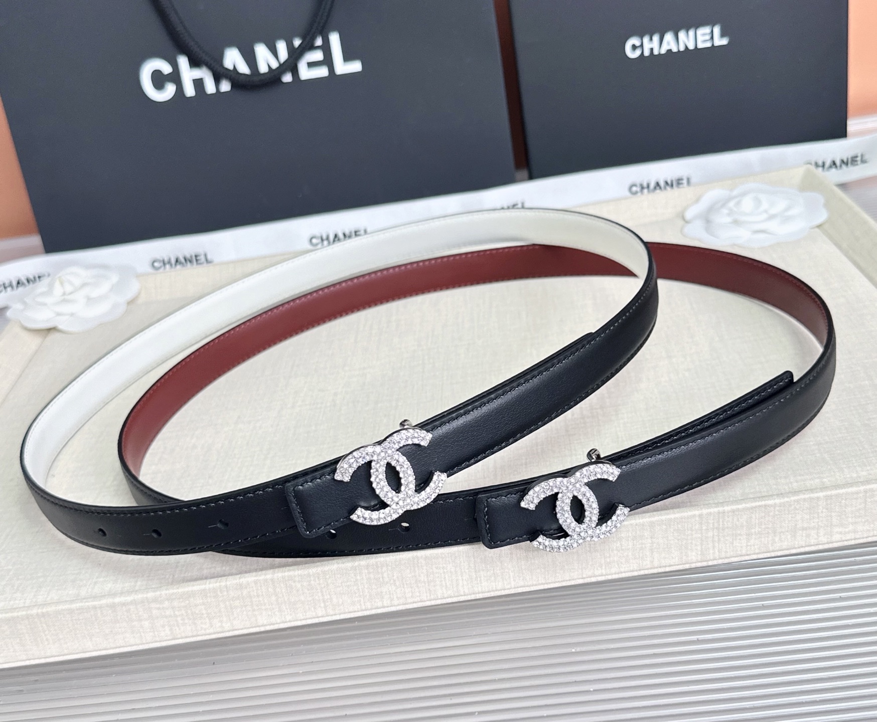💥💥💥CHANEL2.0cm香奈儿腰带，头层牛皮，长度：75.80.85.90.95.100.欧，