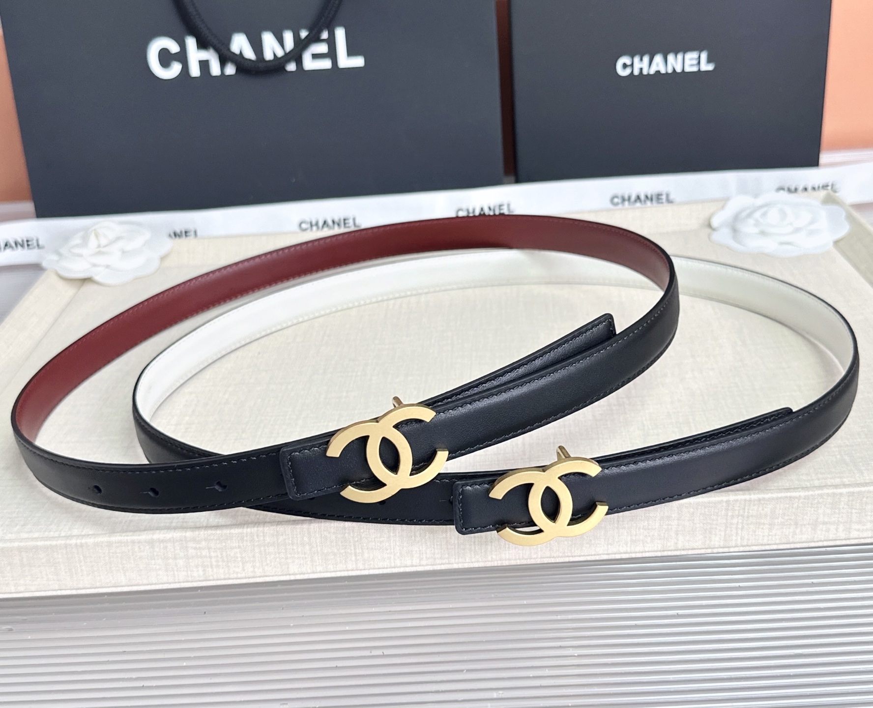 💥💥💥CHANEL2.0cm香奈儿腰带，头层牛皮，长度：75.80.85.90.95.100.欧，