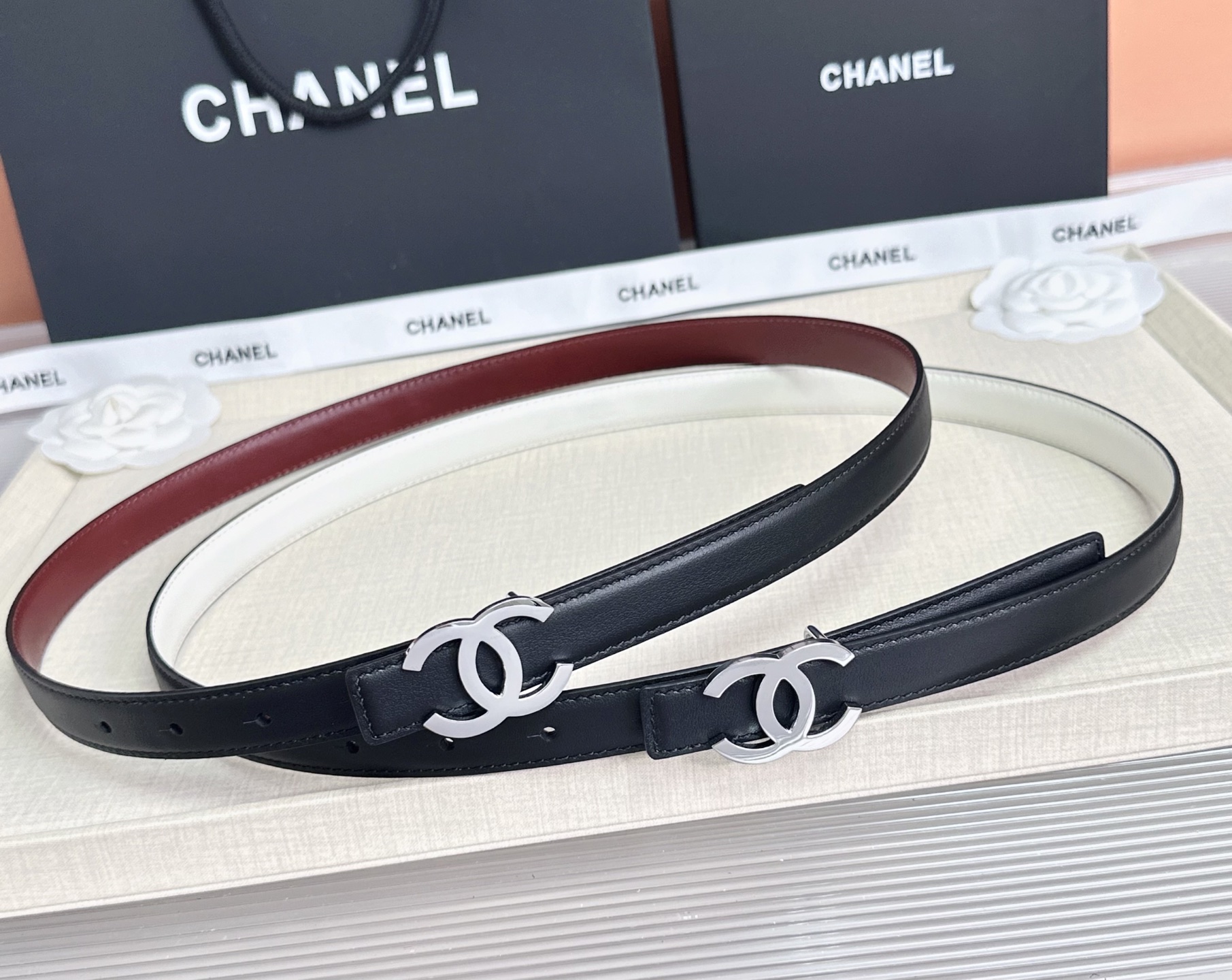 💥💥💥CHANEL2.0cm香奈儿腰带，头层牛皮，长度：75.80.85.90.95.100.欧，