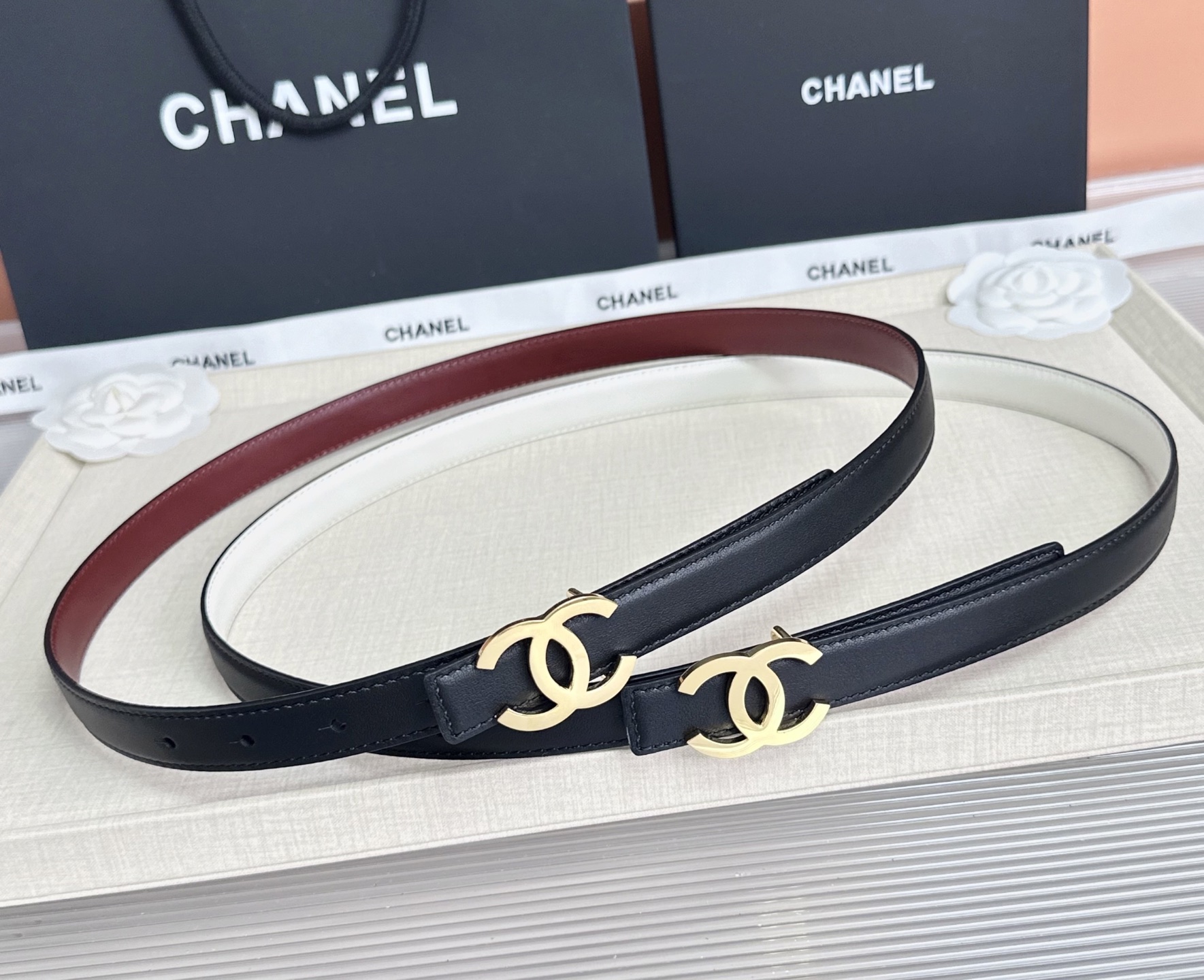 💥💥💥CHANEL2.0cm香奈儿腰带，头层牛皮，长度：75.80.85.90.95.100.欧，