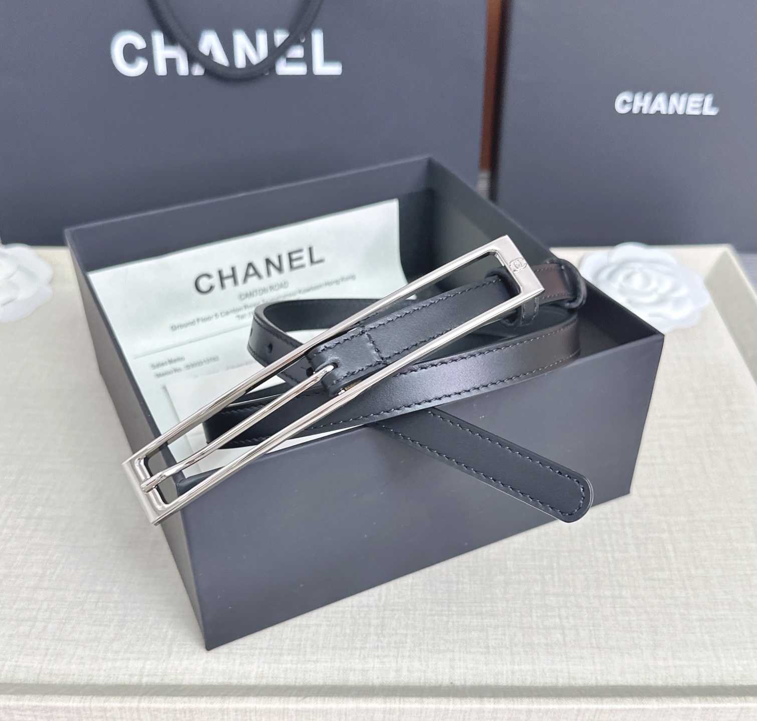 💥💥💥1.5cm香奈儿腰带，双面头层牛皮，长度：75.80.85.90.95.100.欧，铜五金扣开模定
