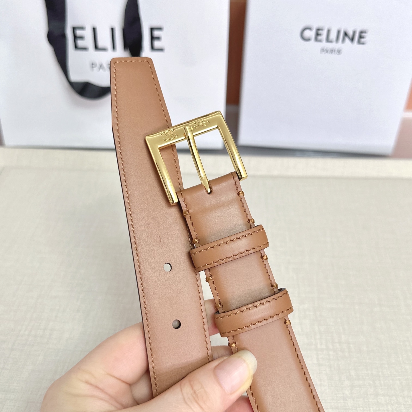 💥💥💥3.0cm赛琳CELINE腰带，双面头层牛皮，长度：75.80.85.90.95.100.105欧