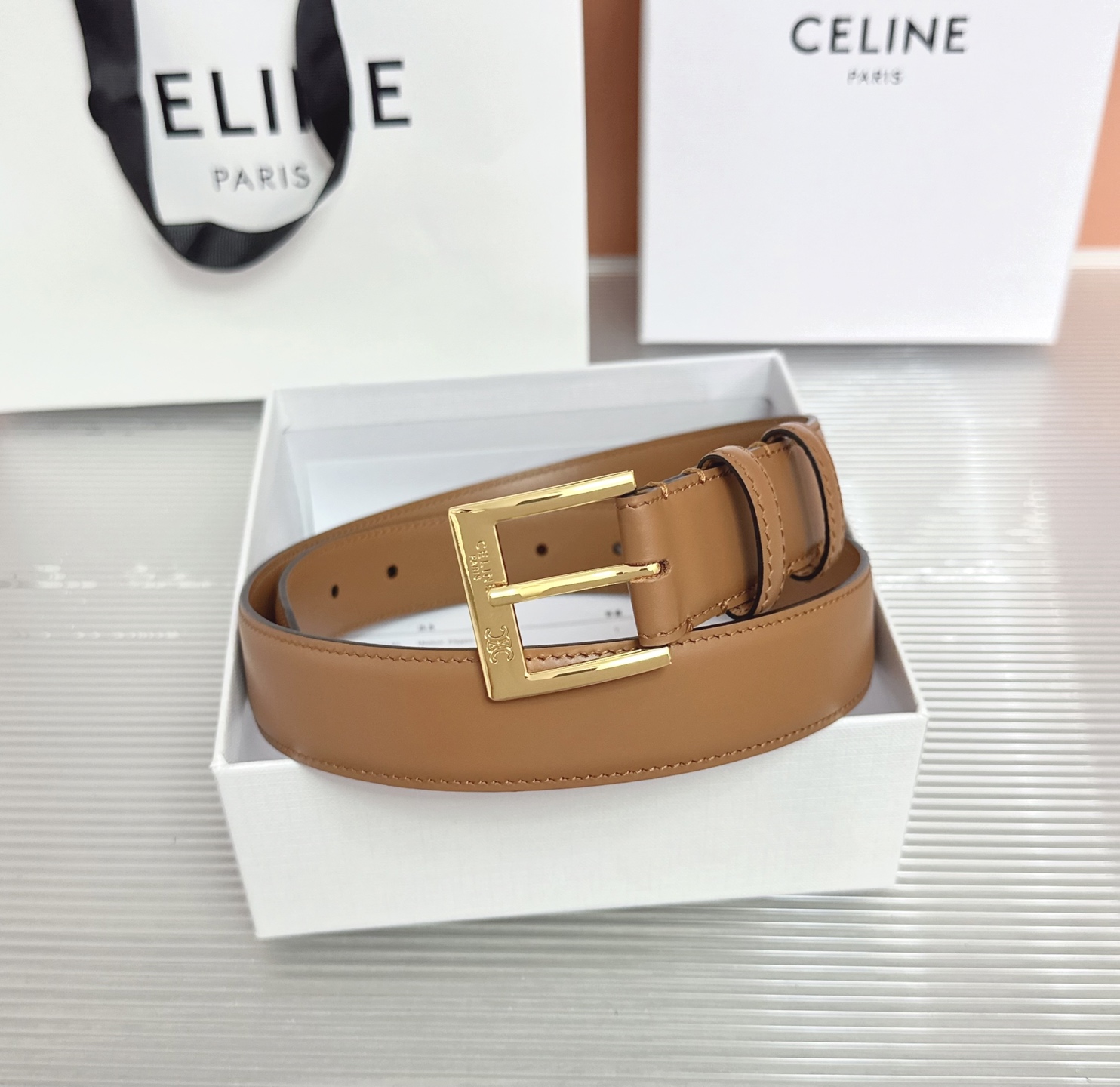 💥💥💥3.0cm赛琳CELINE腰带，双面头层牛皮，长度：75.80.85.90.95.100.105欧