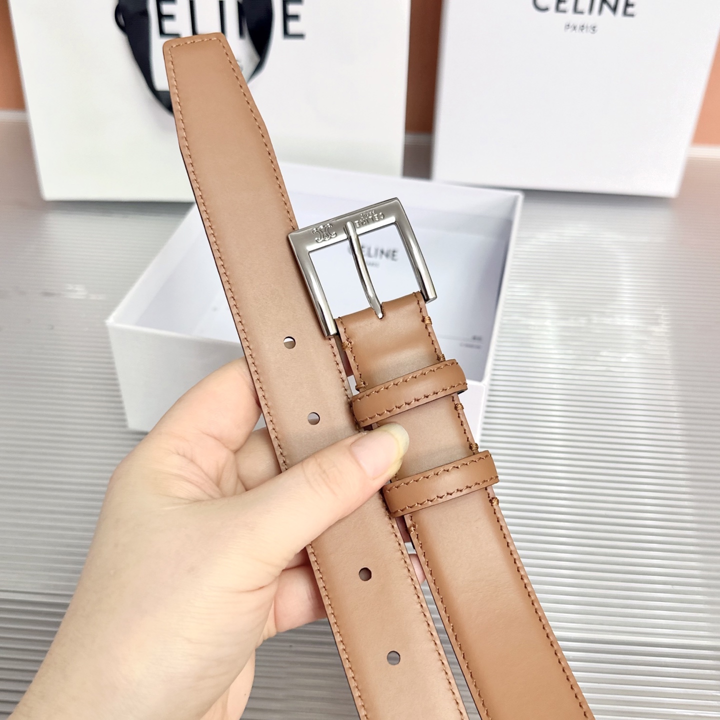 💥💥💥3.0cm赛琳CELINE腰带，双面头层牛皮，长度：75.80.85.90.95.100.105欧