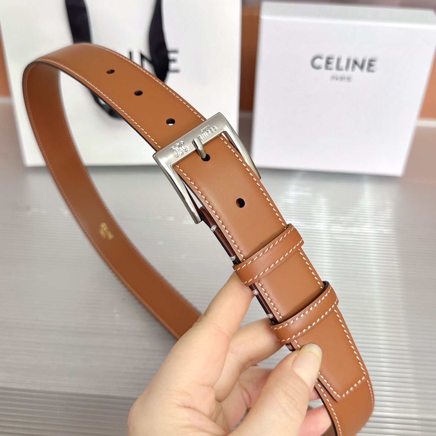 💥💥💥3.0cm赛琳CELINE腰带，双面头层牛皮，长度：75.80.85.90.95.100.105欧