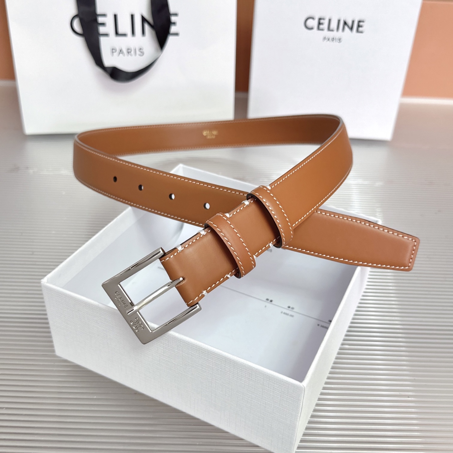💥💥💥3.0cm赛琳CELINE腰带，双面头层牛皮，长度：75.80.85.90.95.100.105欧