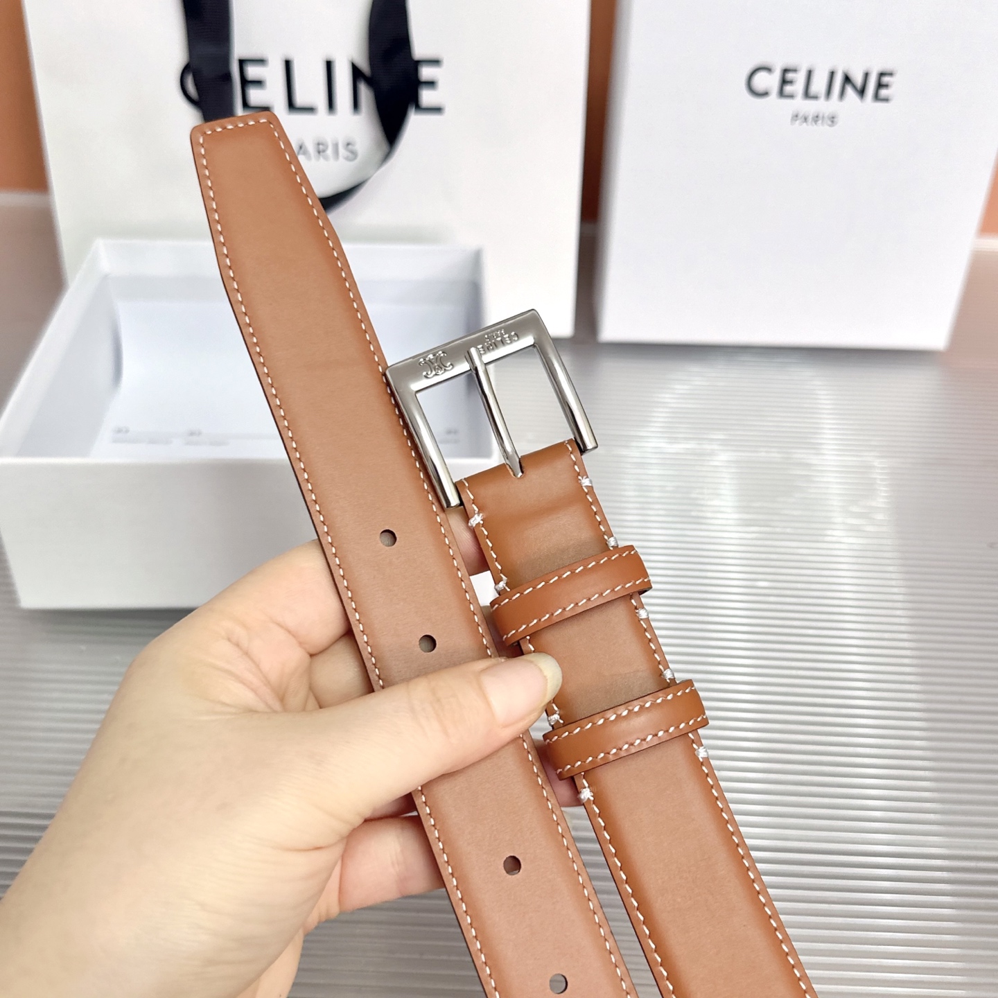 💥💥💥3.0cm赛琳CELINE腰带，双面头层牛皮，长度：75.80.85.90.95.100.105欧