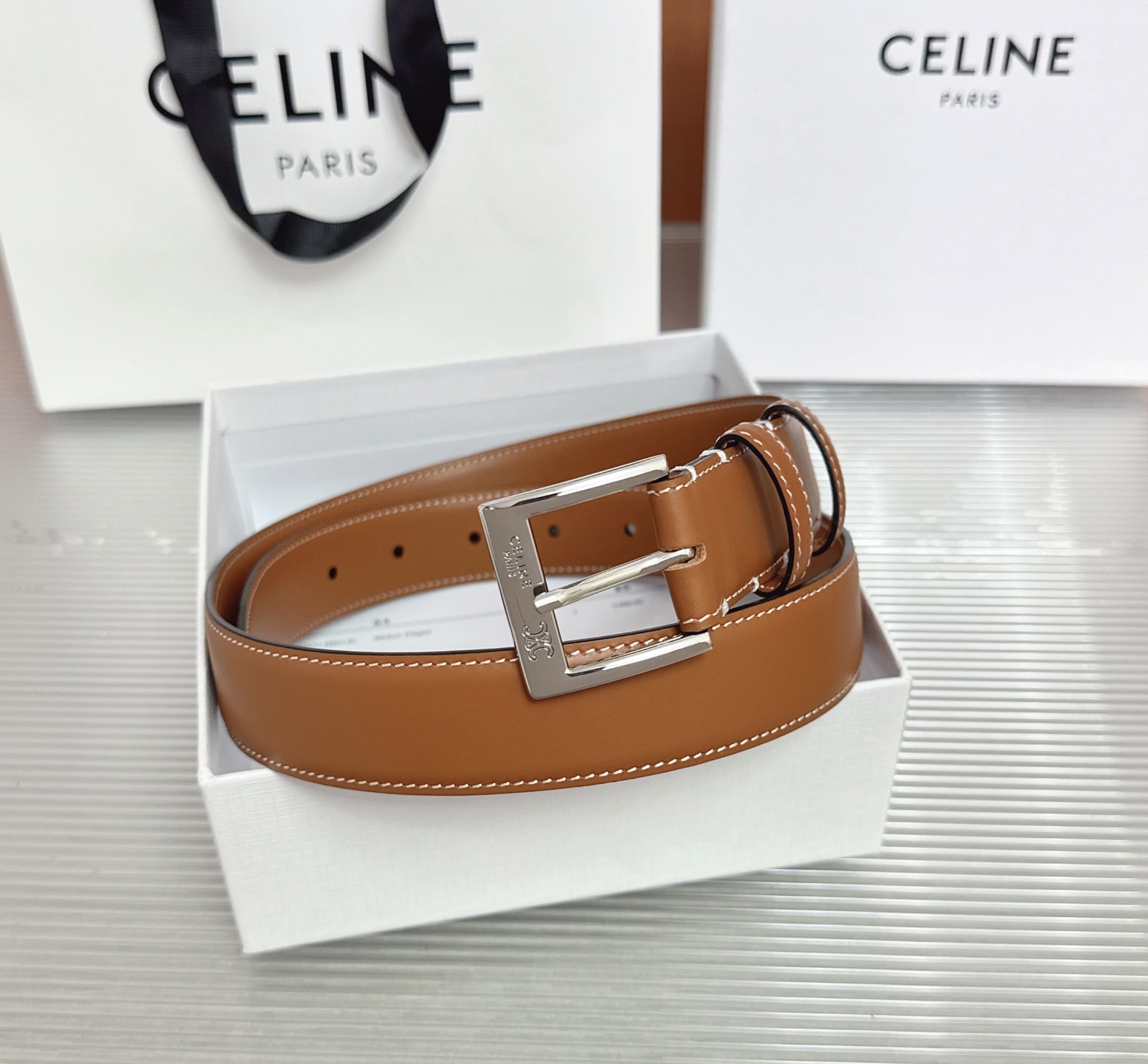 💥💥💥3.0cm赛琳CELINE腰带，双面头层牛皮，长度：75.80.85.90.95.100.105欧